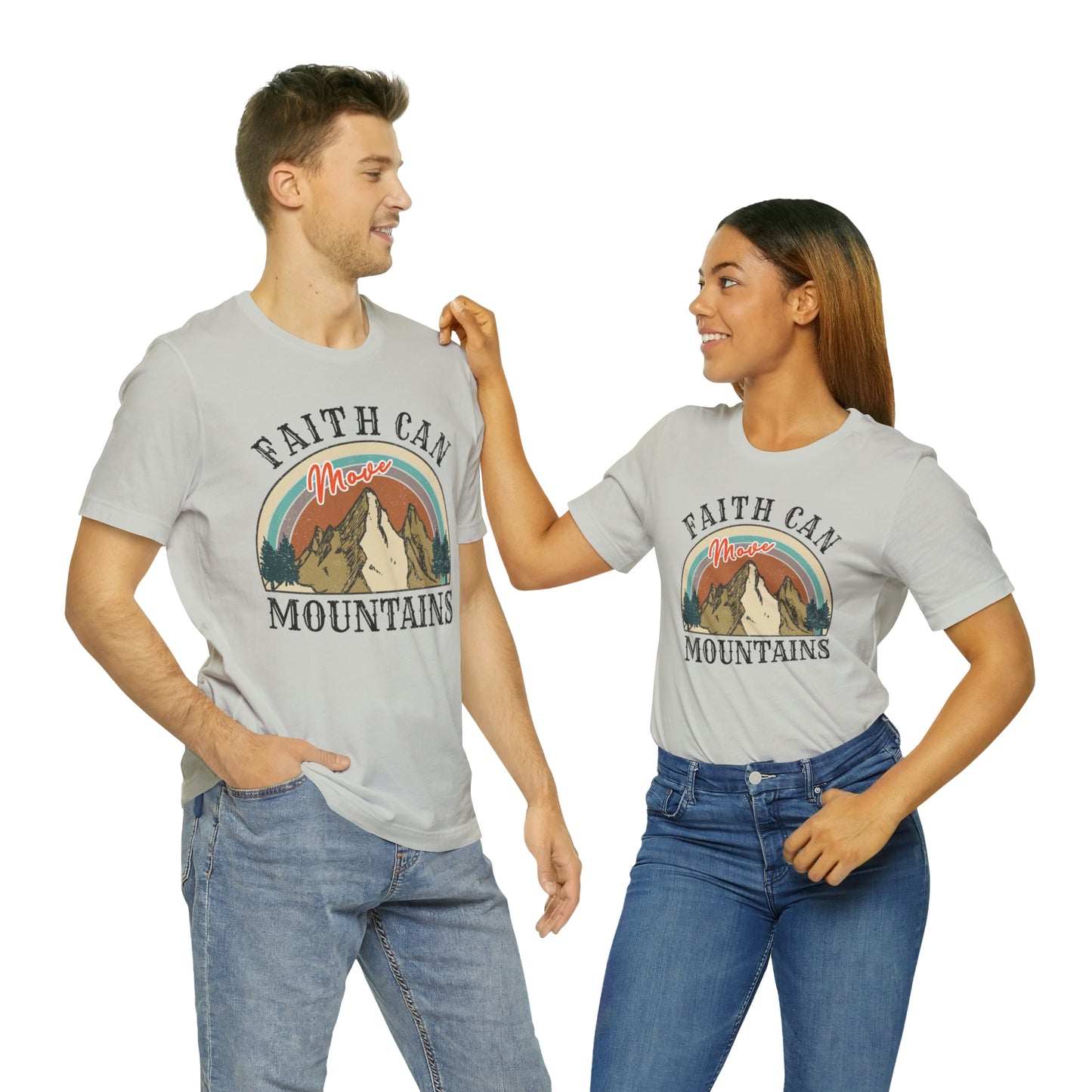 "Faith Can Move Mountains" Bella Canvas Short Sleeve Tee