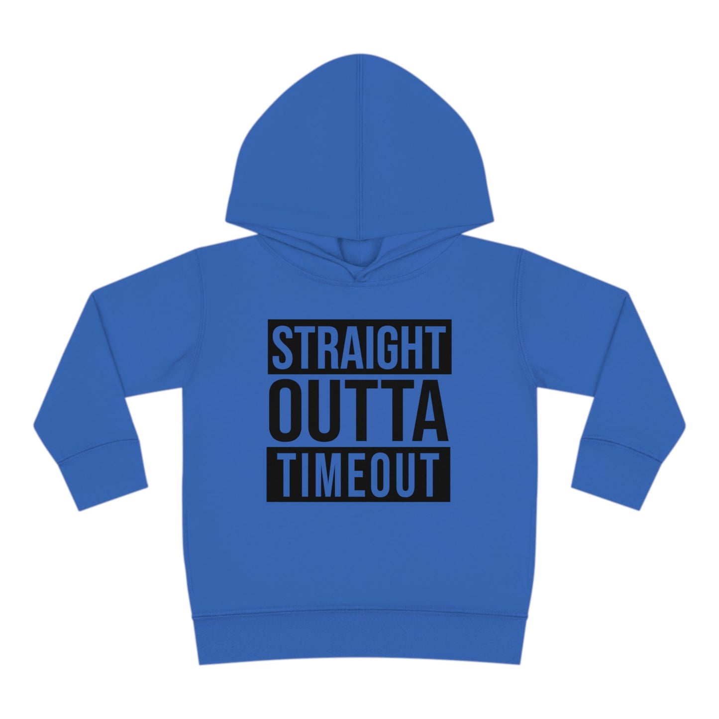 "Straight Outta Timeout" Toddler Pullover Fleece Hoodie (2T-6T)