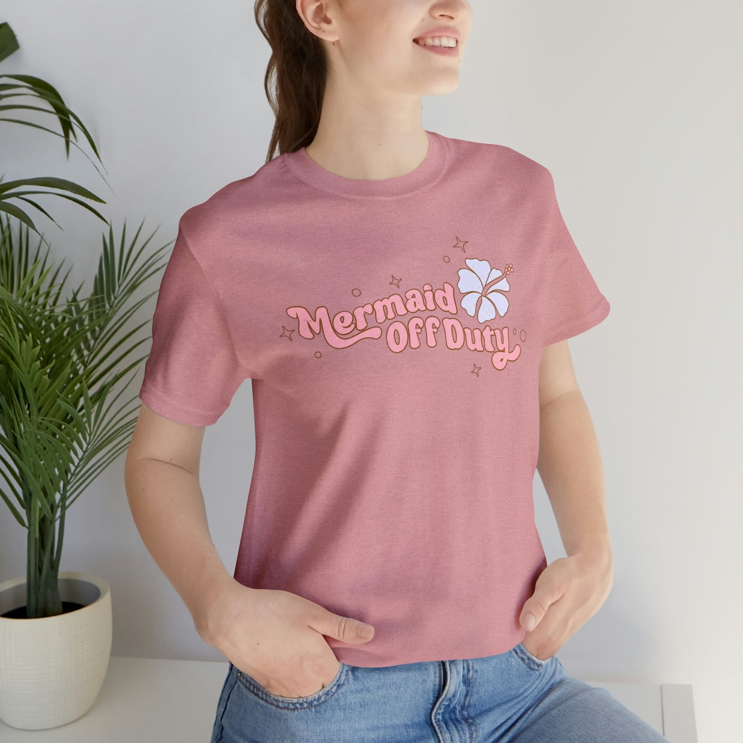 "Mermaid Off Duty" Bella Canvas Short Sleeve Tee