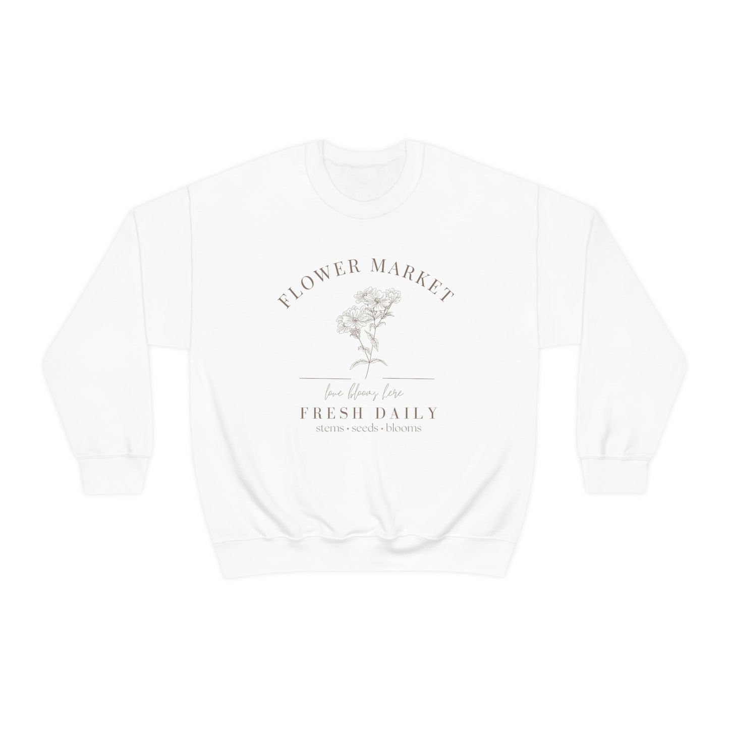 "Flower Market Sweatshirt" Unisex Heavy Blend™ Crewneck Sweatshirt