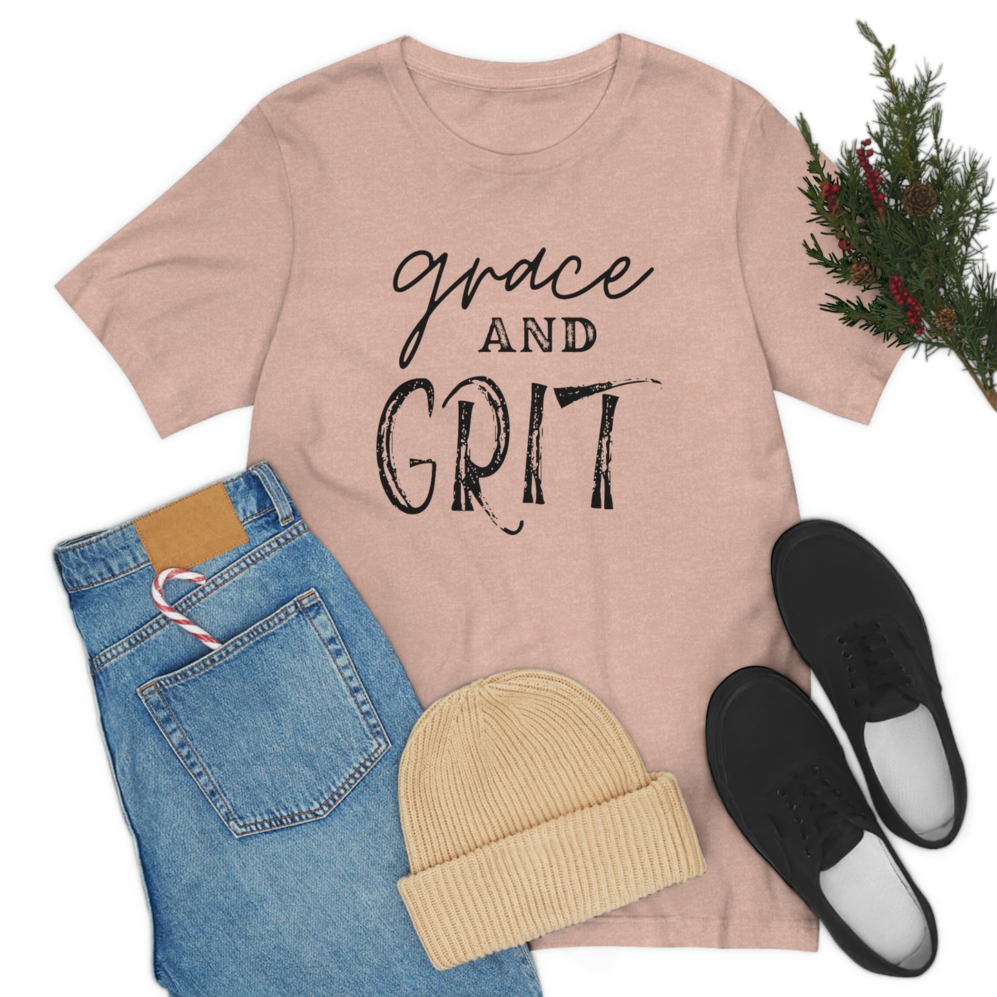 "Grace and Grit" Unisex Jersey Short Tee