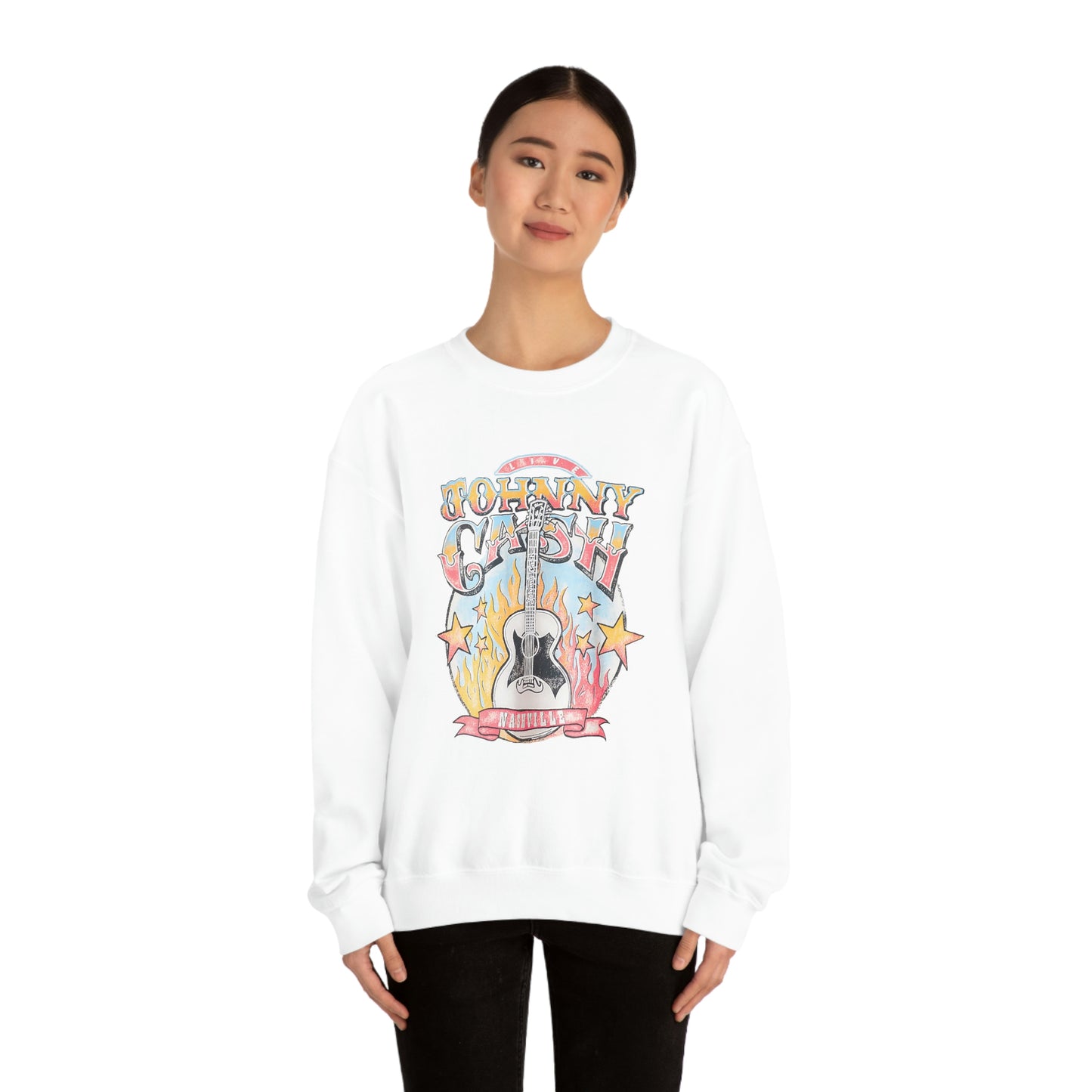 "Johnny Cash" Unisex Heavy Blend™ Crewneck Sweatshirt