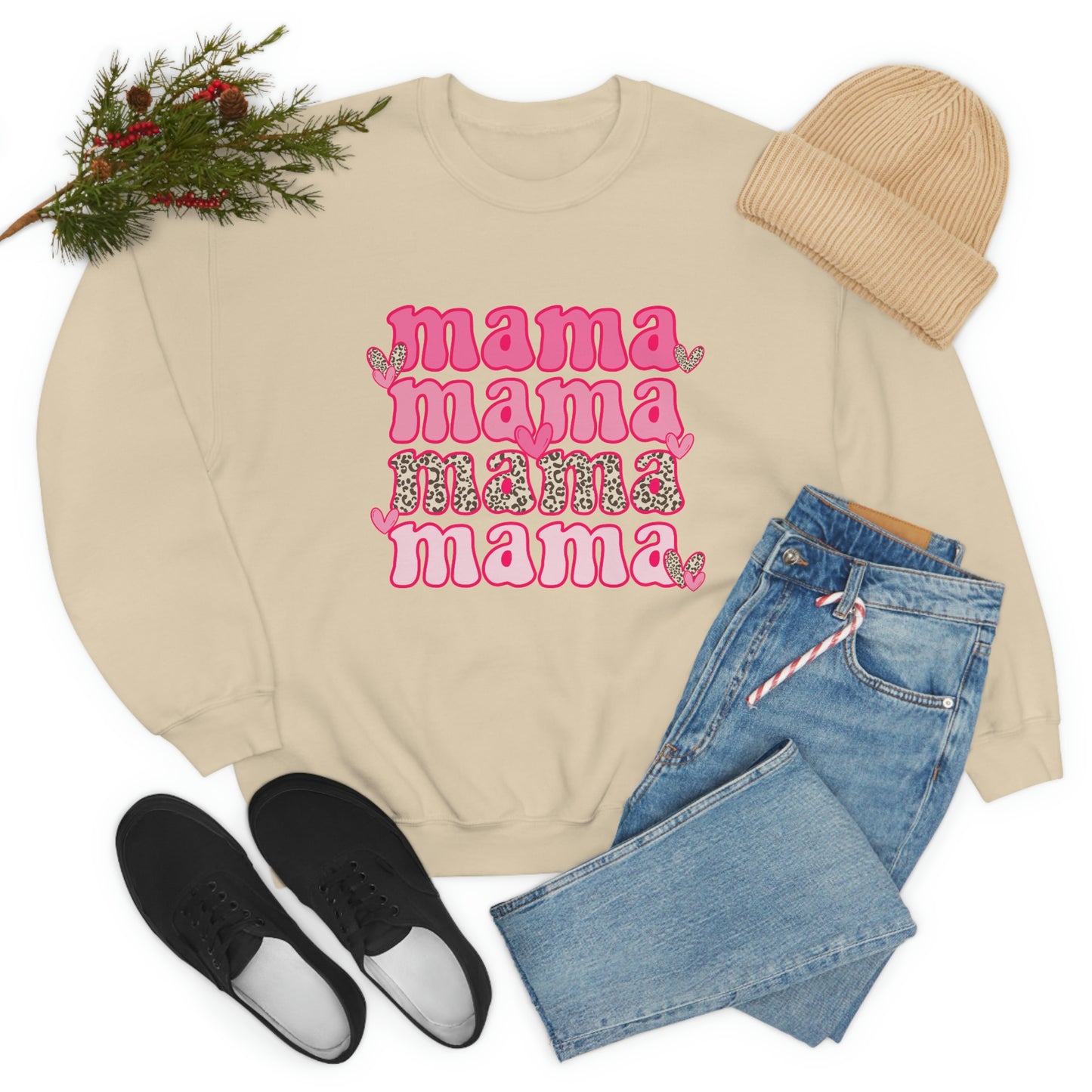 "Mama" Unisex Heavy Blend™ Crewneck Sweatshirt