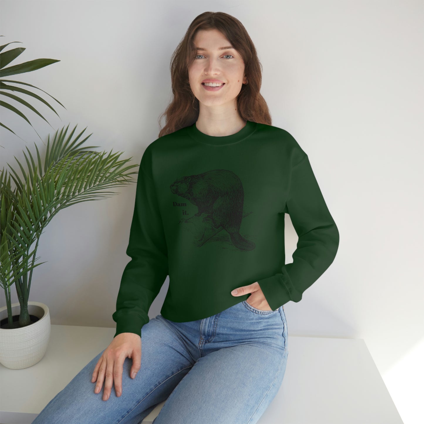 "Dam it" Gildan Graphic Crewneck Sweatshirt