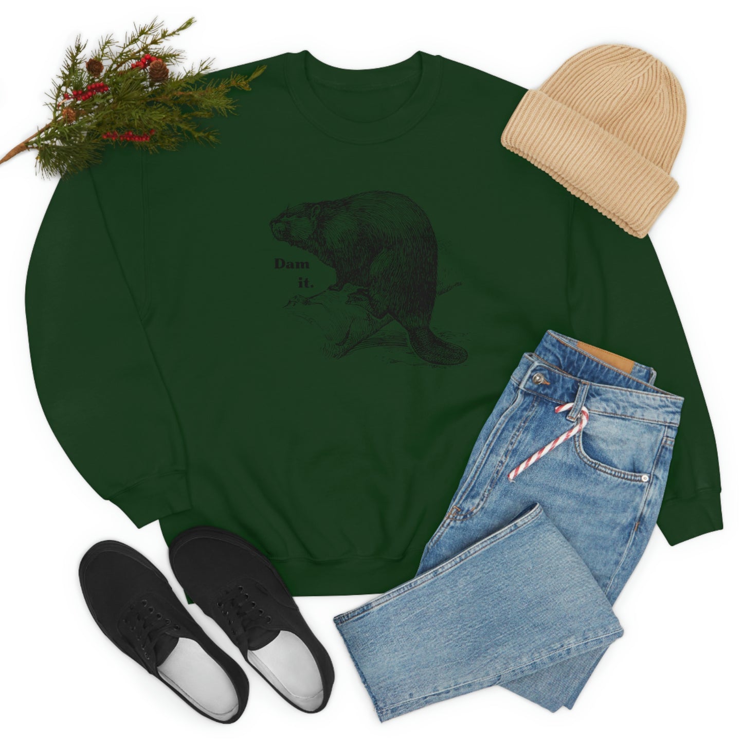 "Dam it" Gildan Graphic Crewneck Sweatshirt
