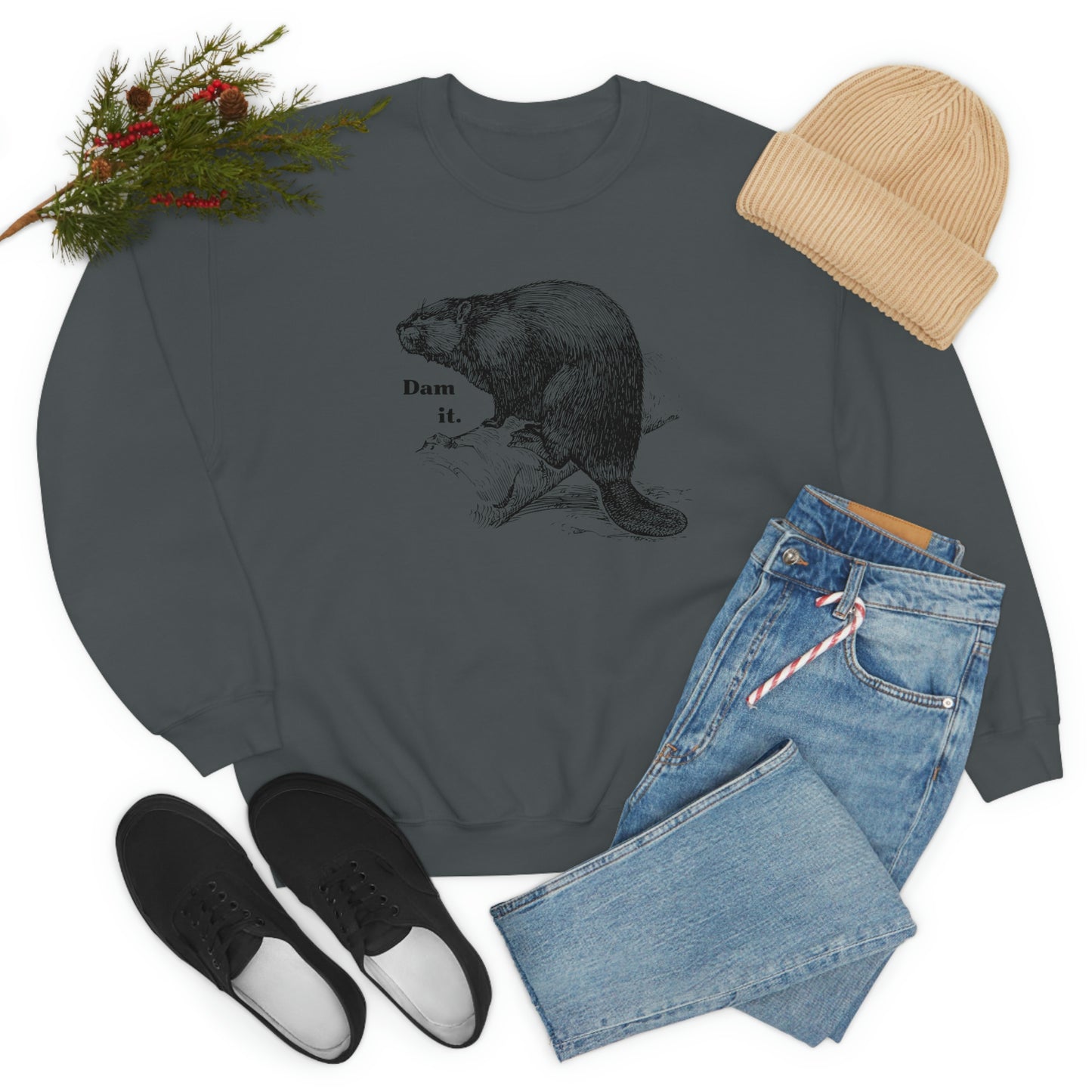 "Dam it" Gildan Graphic Crewneck Sweatshirt