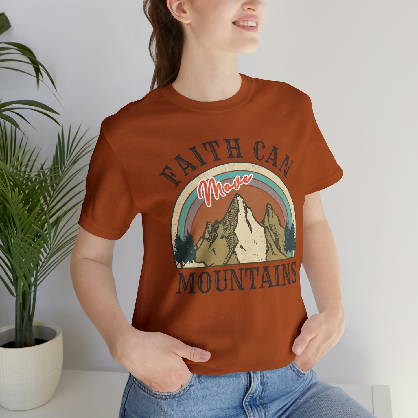 "Faith Can Move Mountains" Bella Canvas Short Sleeve Tee