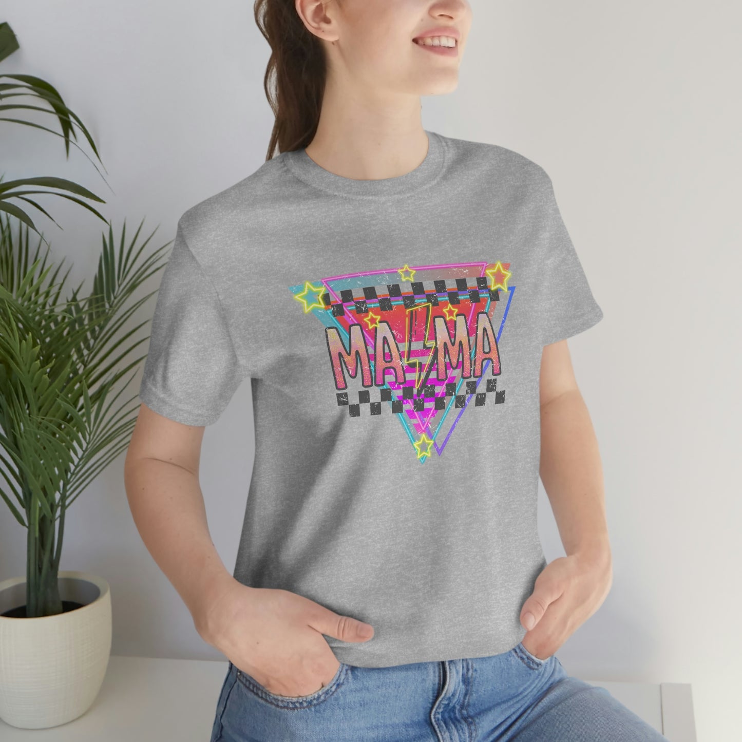 "Retro MAMA" Unisex Jersey Short Sleeve Tee