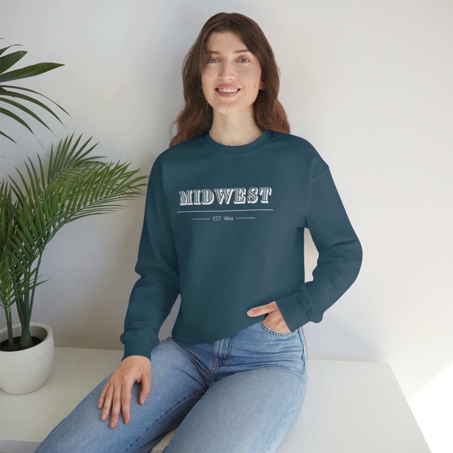 "Midwest" Unisex Heavy Blend™ Crewneck Sweatshirt