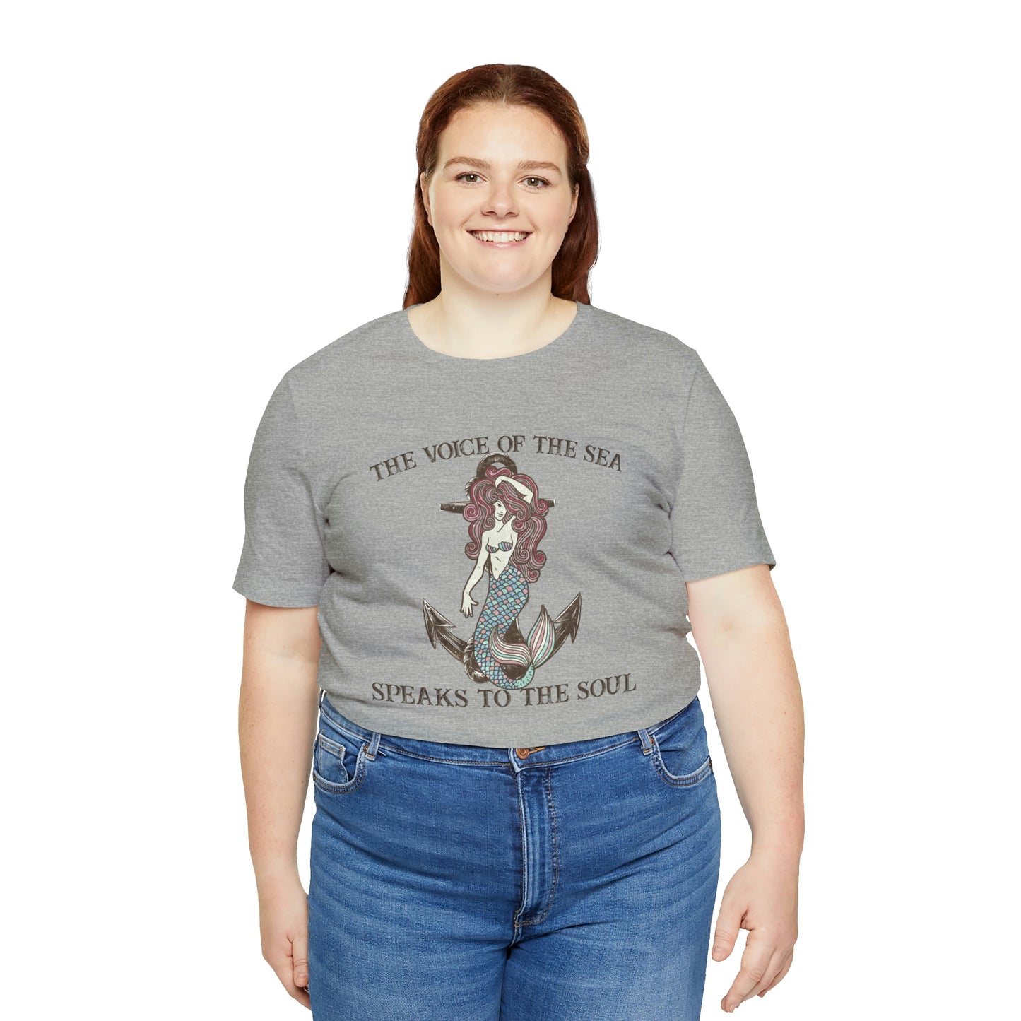 "The Voice of the Sea Speaks to the Soul" Bella Canvas Short Sleeve Tee