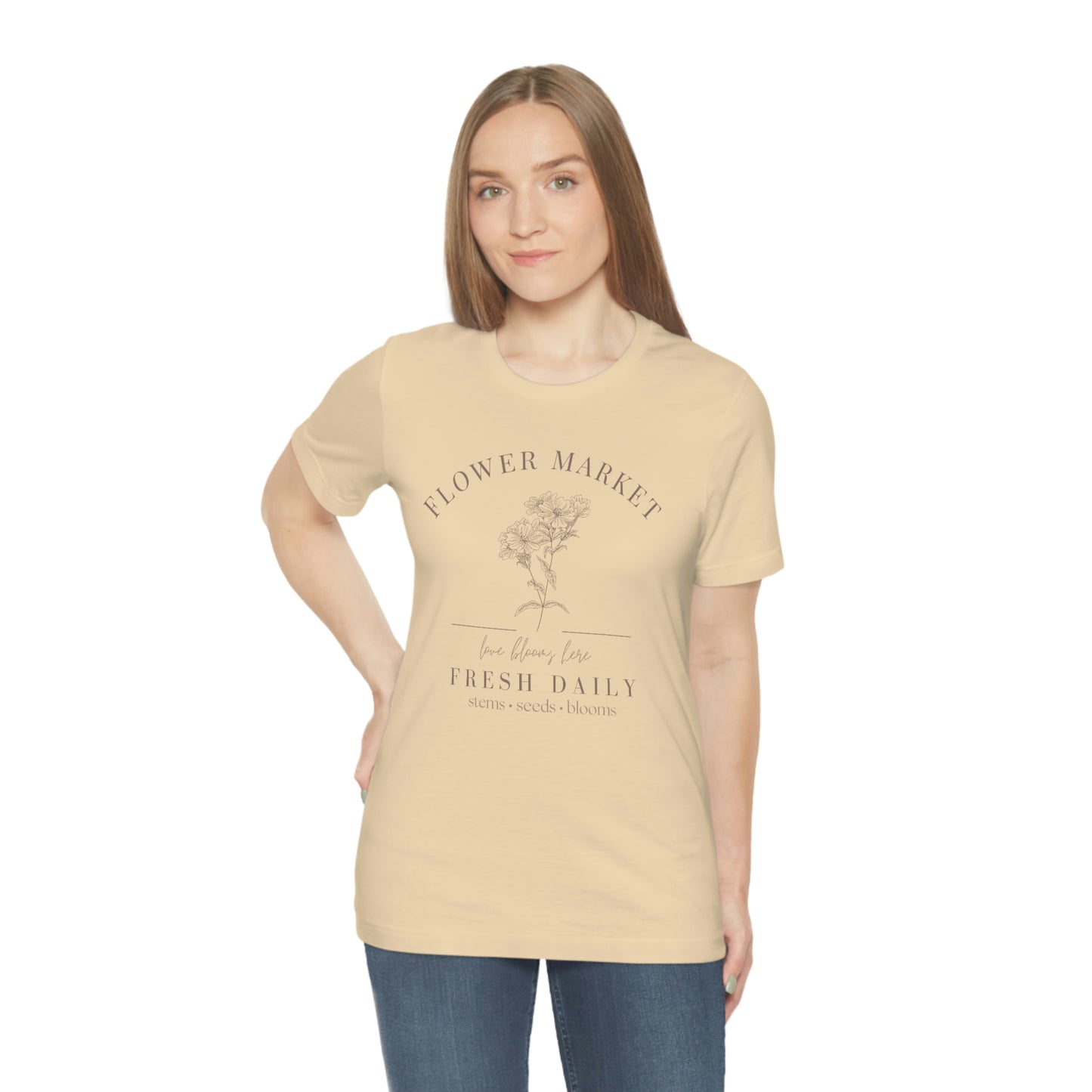 "Flower Market" Bella Canvas Graphic Tee