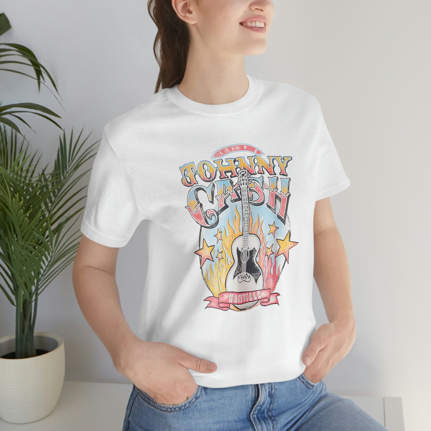 "Johnny Cash" Unisex Jersey Short Sleeve Tee