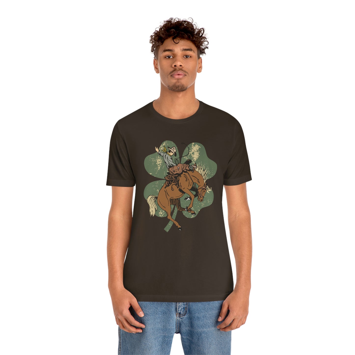 "Lucky Cowboy" Unisex Jersey Short Sleeve Tee (Bella Cavas 3001)