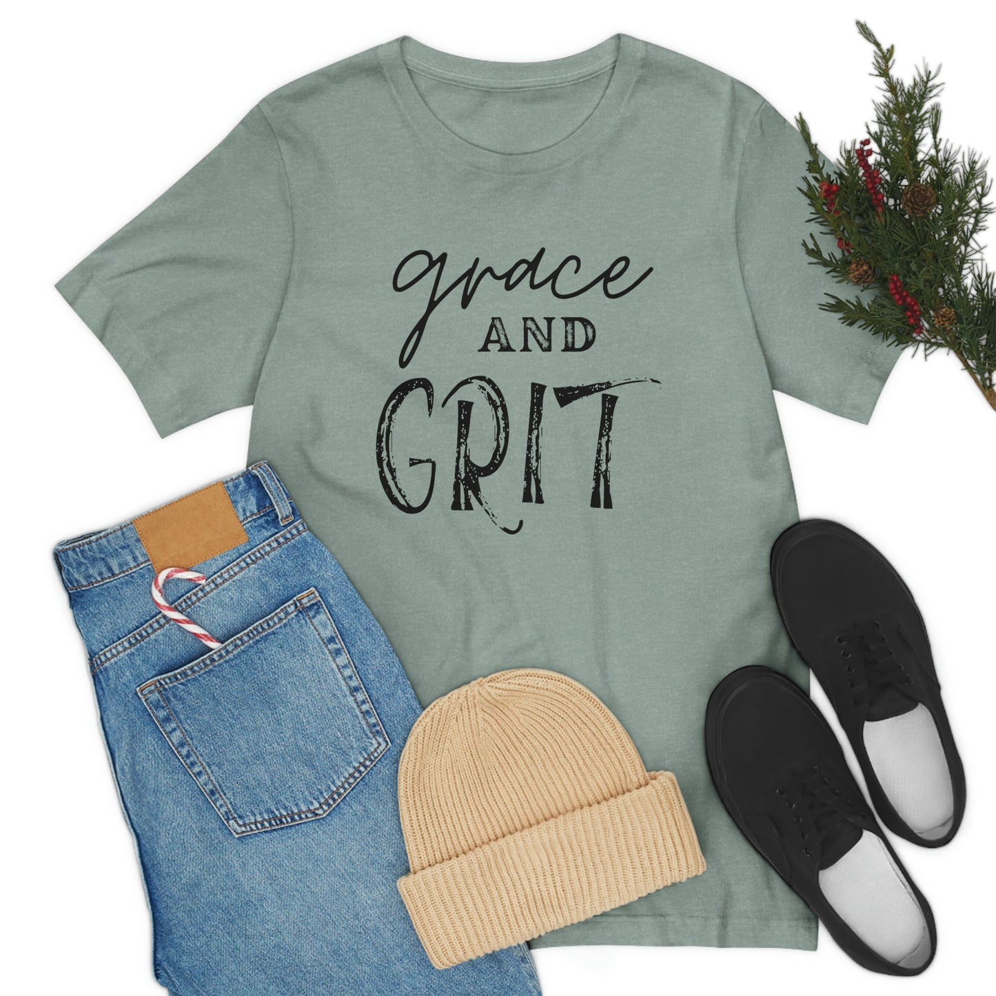 "Grace and Grit" Unisex Jersey Short Tee