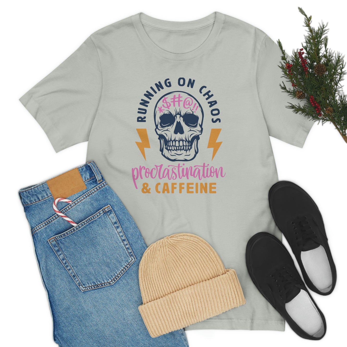 "Chaos and Caffeine" Unisex Jersey Short Sleeve Tee