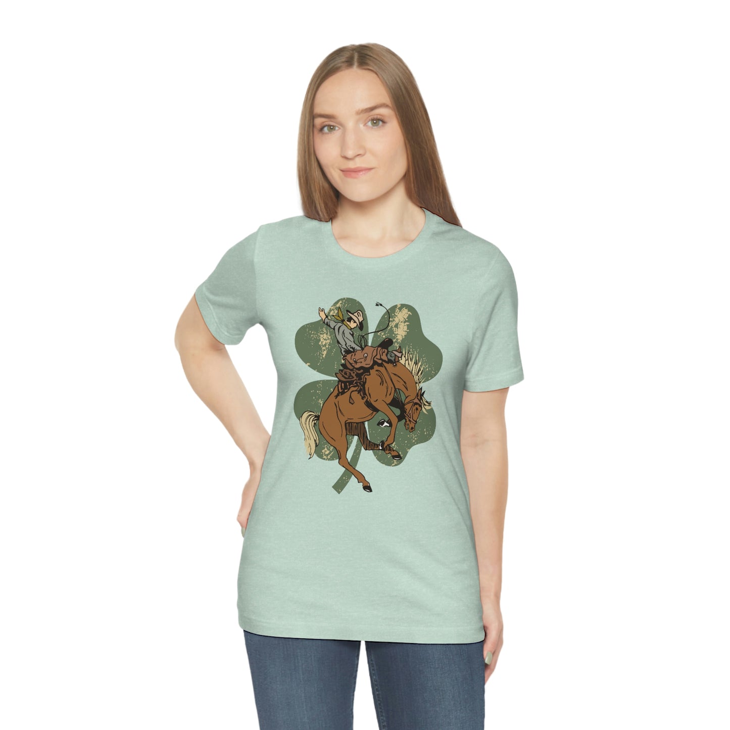 "Lucky Cowboy" Unisex Jersey Short Sleeve Tee (Bella Cavas 3001)
