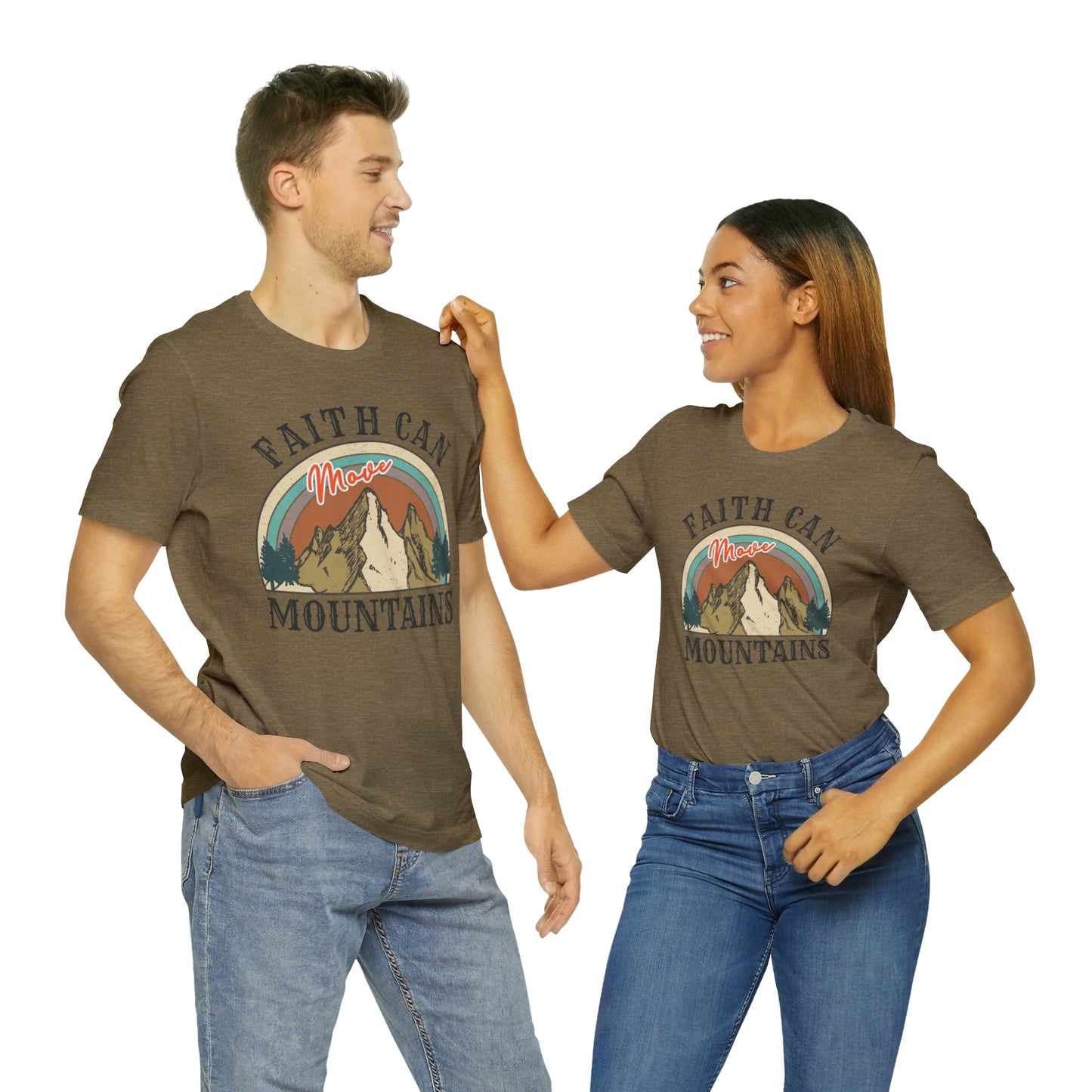 "Faith Can Move Mountains" Bella Canvas Short Sleeve Tee