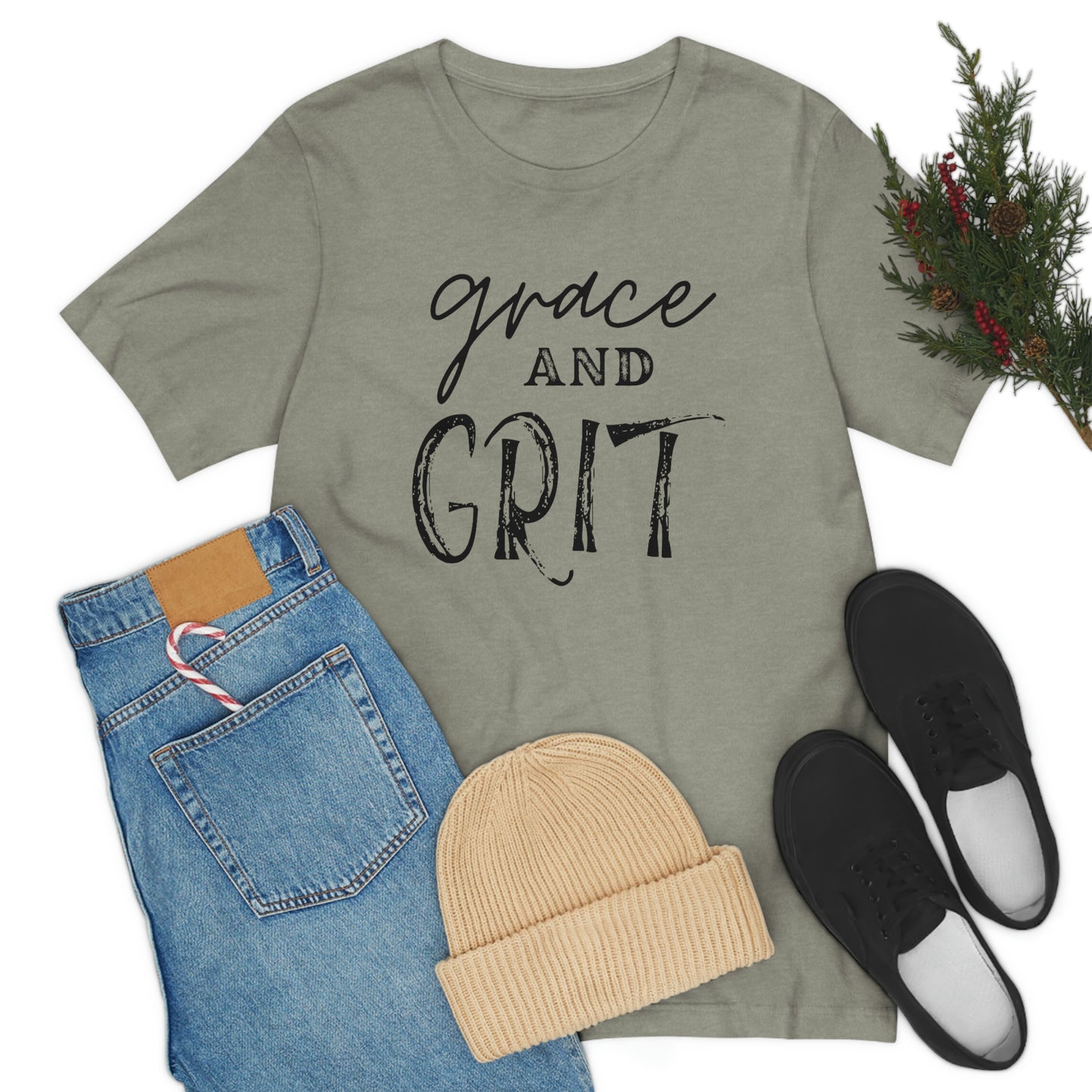 "Grace and Grit" Unisex Jersey Short Tee
