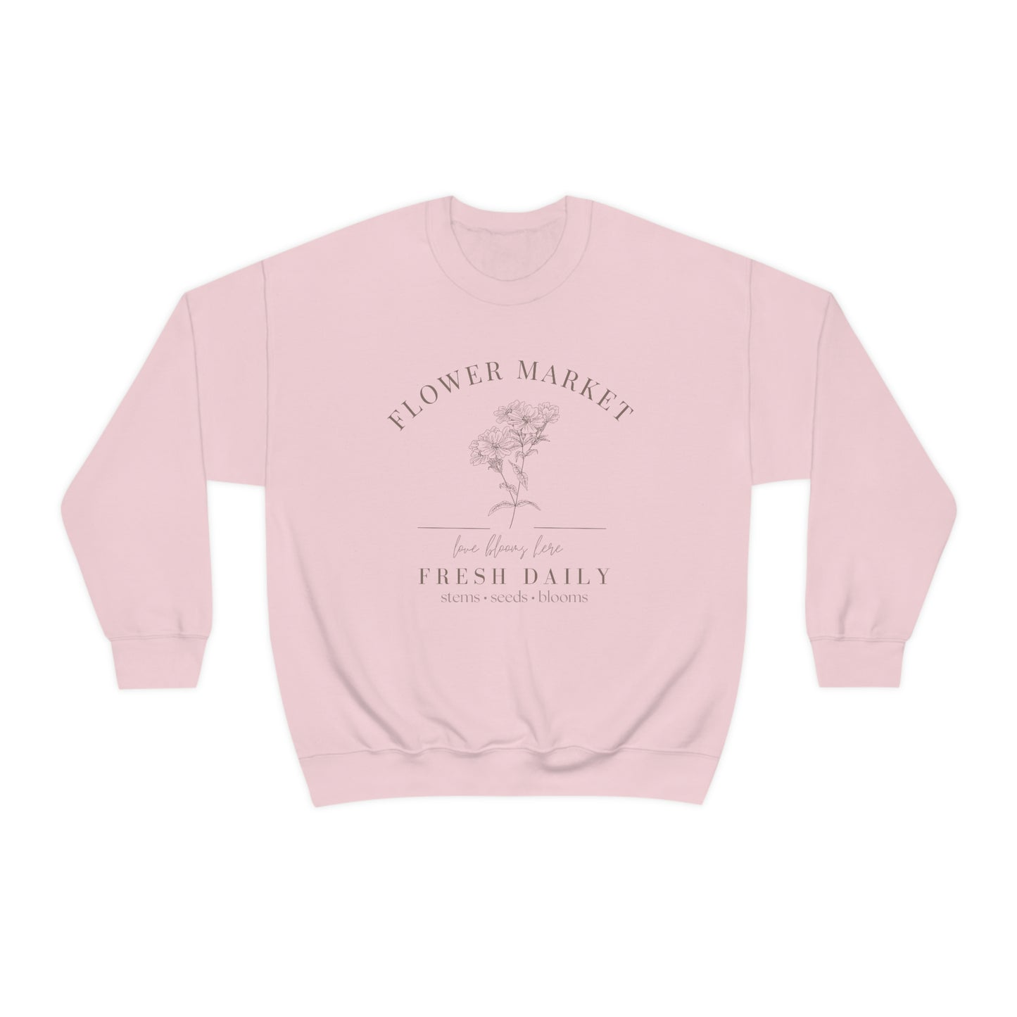 "Flower Market Sweatshirt" Unisex Heavy Blend™ Crewneck Sweatshirt