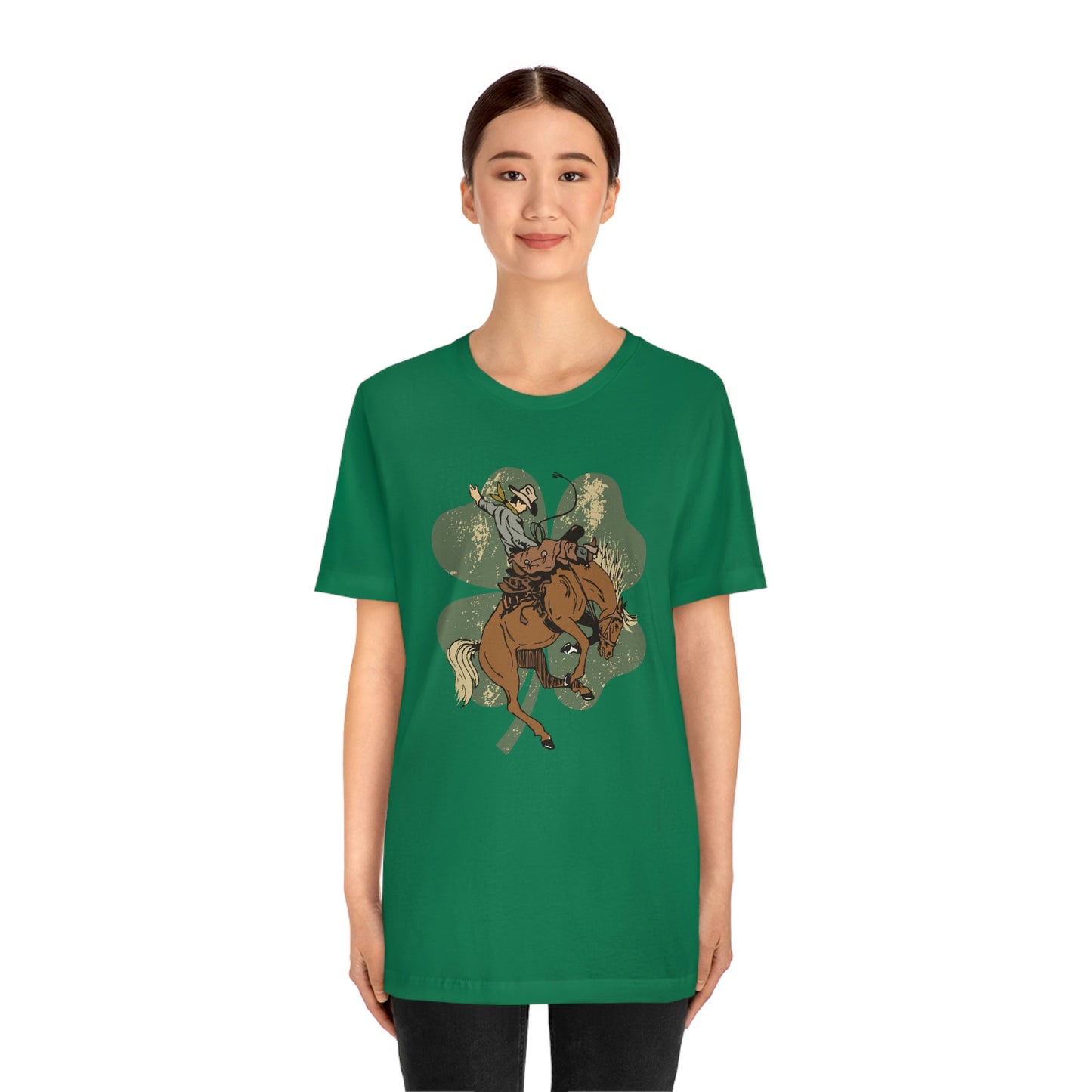 "Lucky Cowboy" Unisex Jersey Short Sleeve Tee (Bella Cavas 3001)