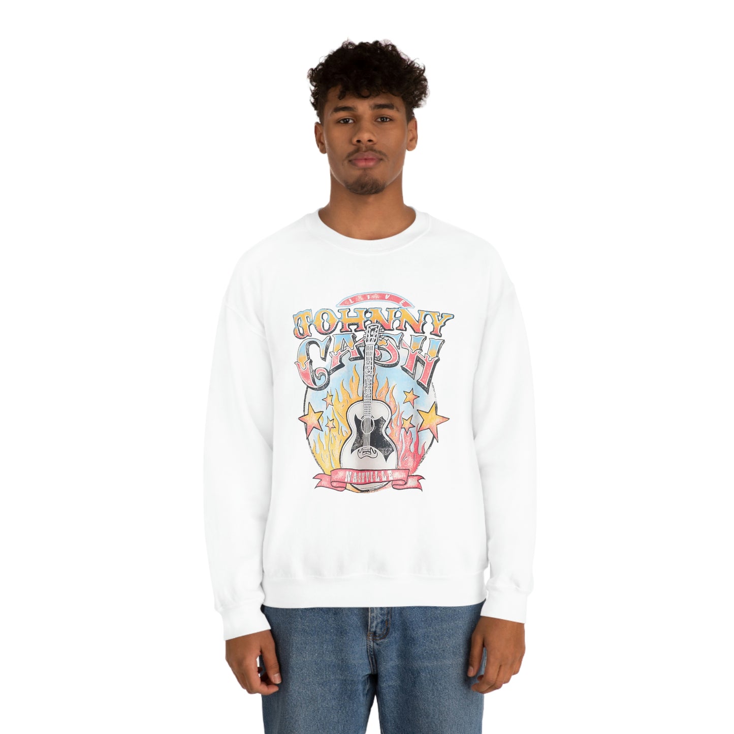 "Johnny Cash" Unisex Heavy Blend™ Crewneck Sweatshirt
