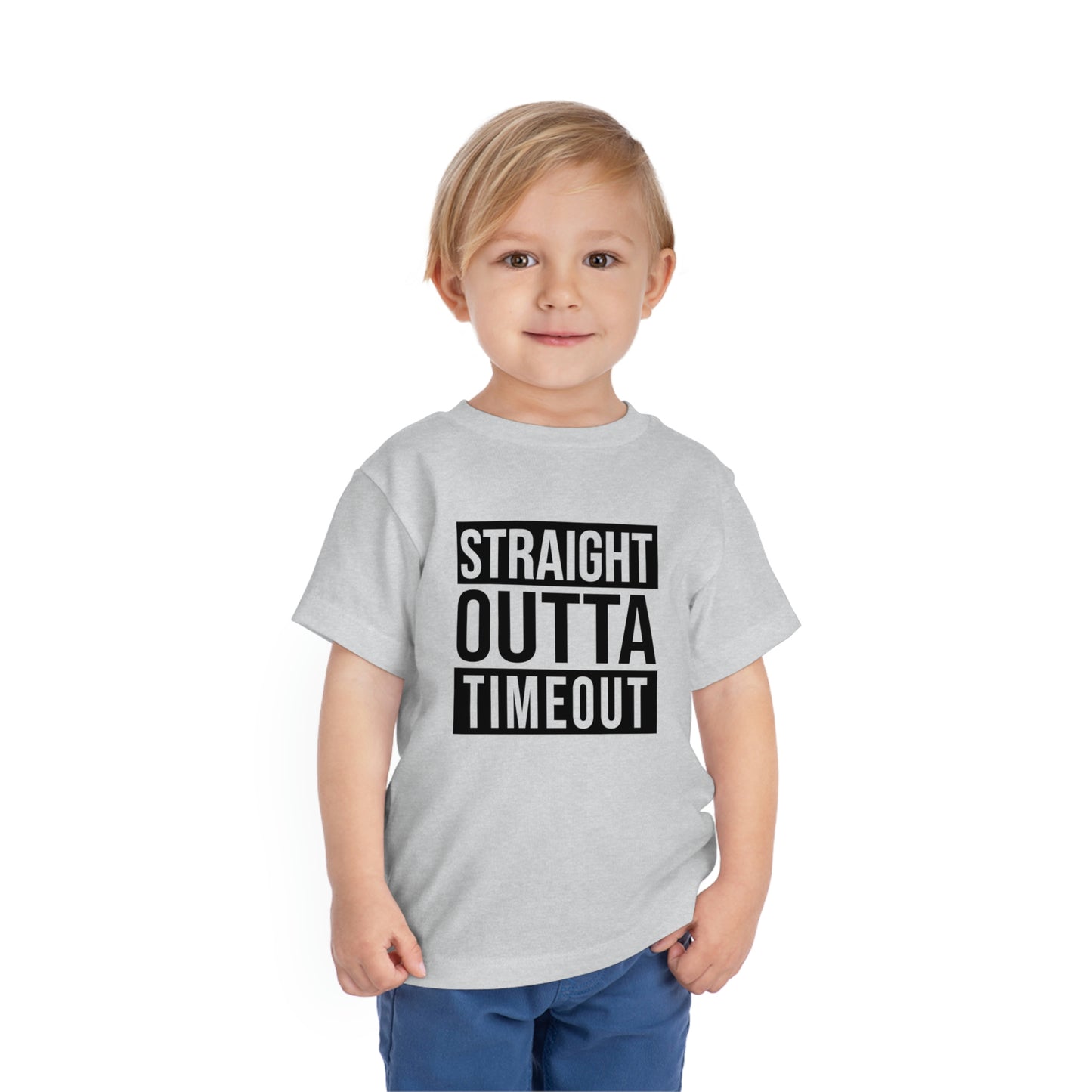 "Straight Outta Timeout" Toddler Short Sleeve Tee (2T-5T)