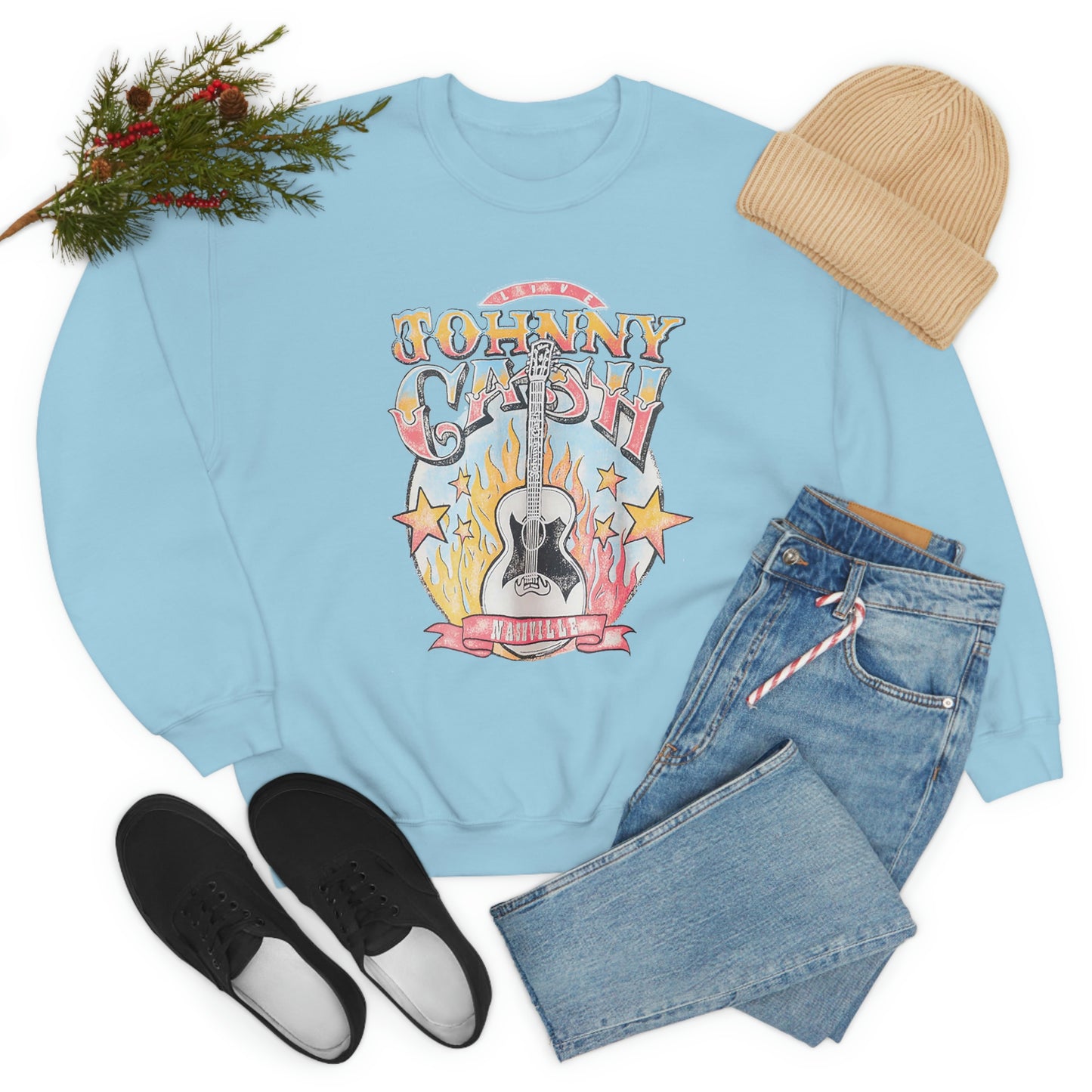 "Johnny Cash" Unisex Heavy Blend™ Crewneck Sweatshirt