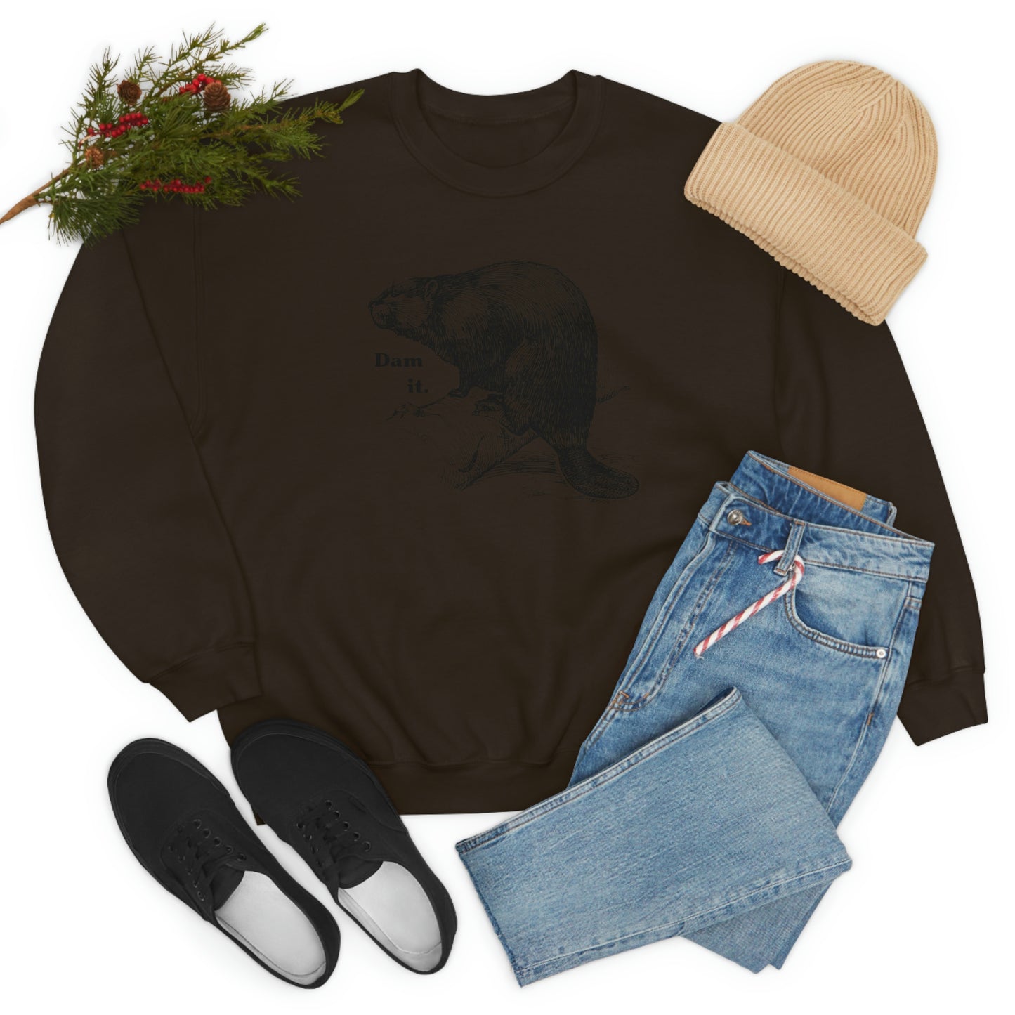 "Dam it" Gildan Graphic Crewneck Sweatshirt