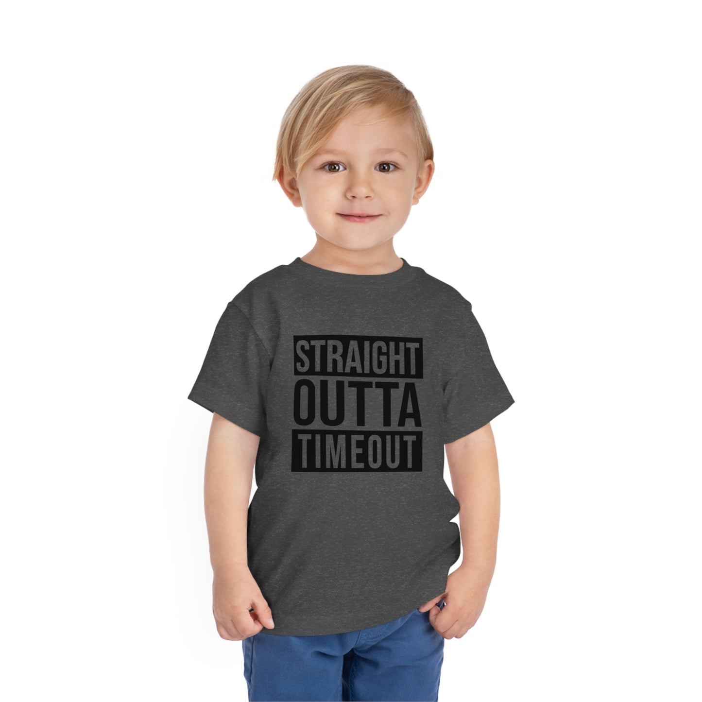 "Straight Outta Timeout" Toddler Short Sleeve Tee (2T-5T)