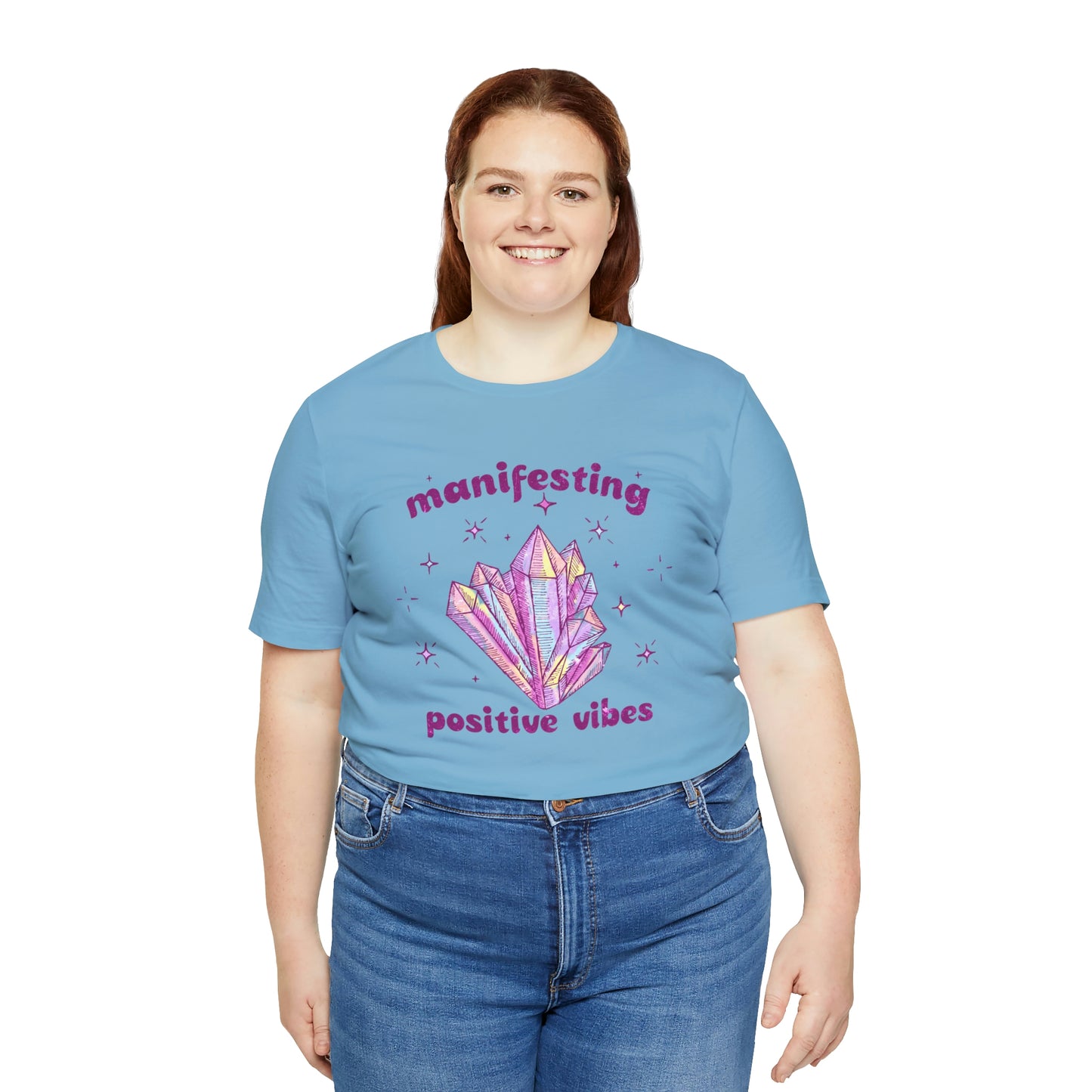 "Manifesting Positive Vibes" Bella Canvas Short Sleeve Tee