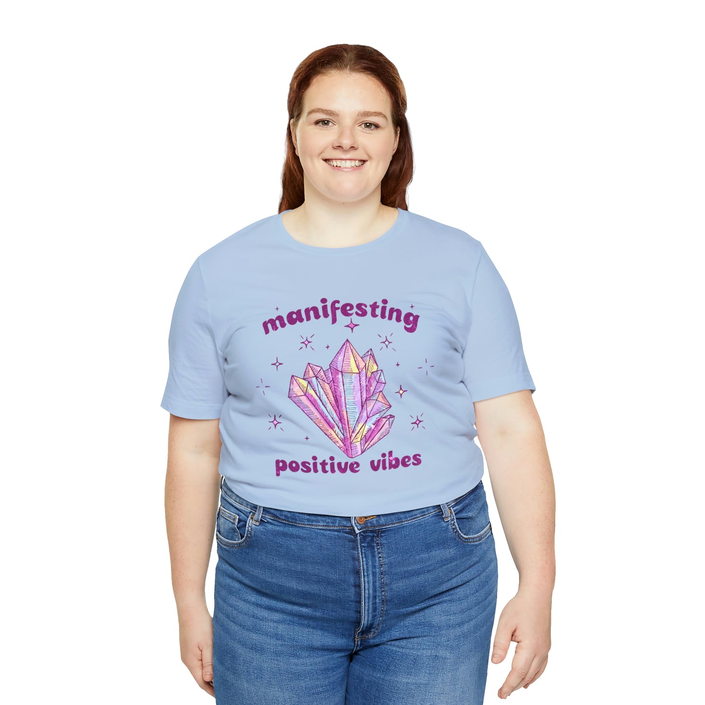 "Manifesting Positive Vibes" Bella Canvas Short Sleeve Tee