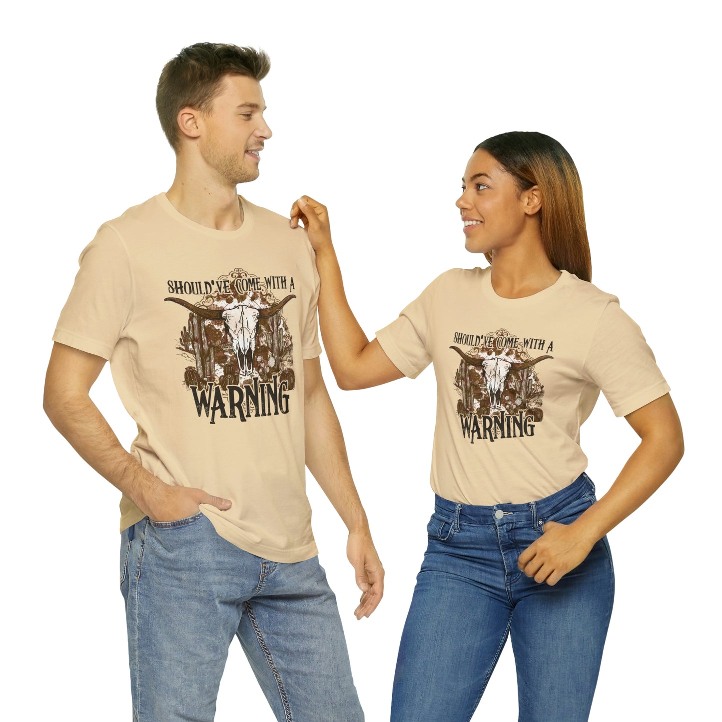 "Should've Come With A Warning" Bella Canvas Short Sleeve Tee