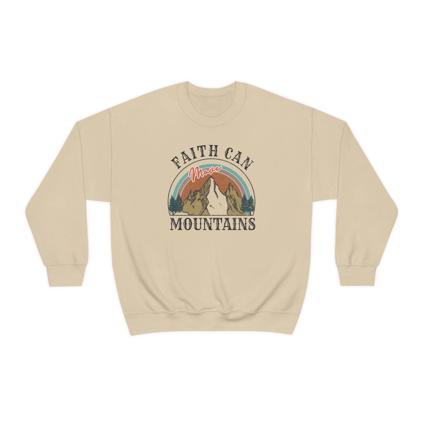 "Faith Can Move Mountains" Unisex Heavy Blend™ Crewneck Sweatshirt