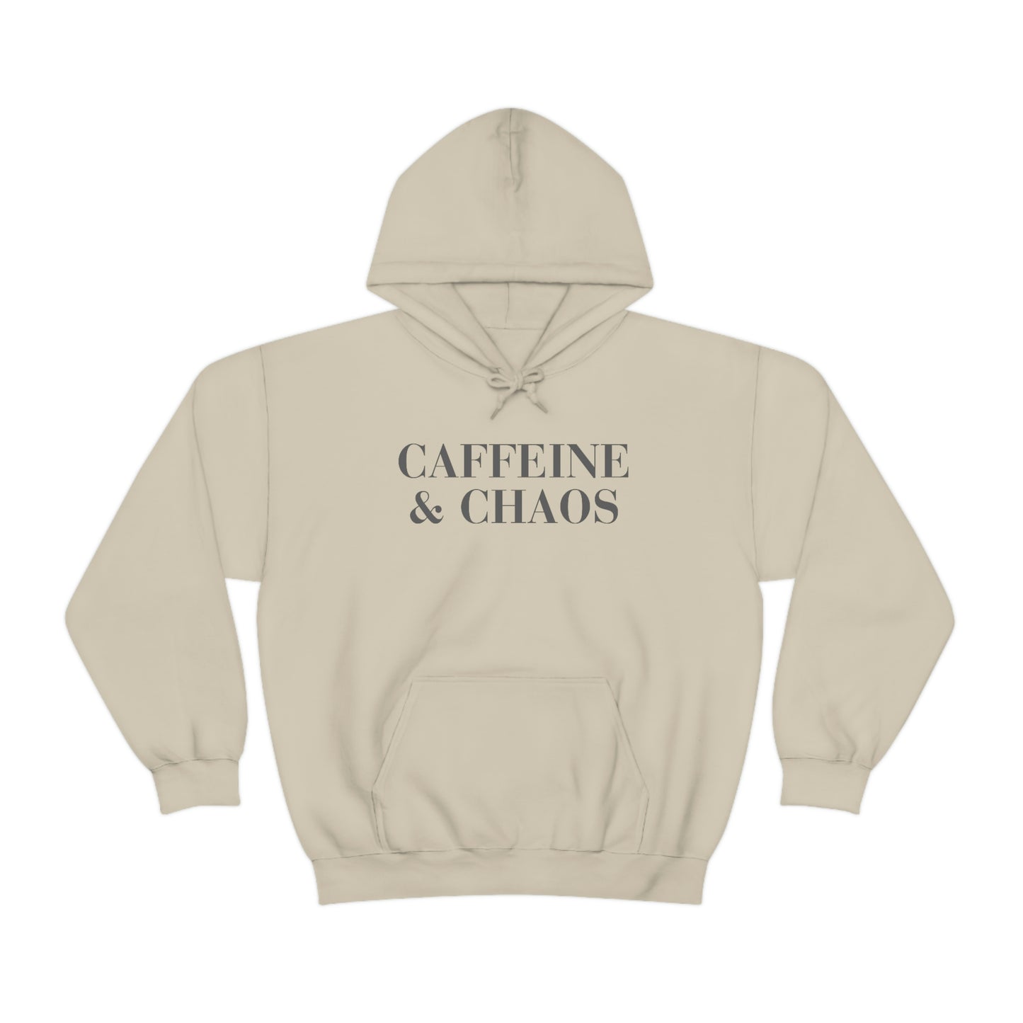 "Caffeine and Chaos" Unisex Heavy Blend™ Hooded Sweatshirt