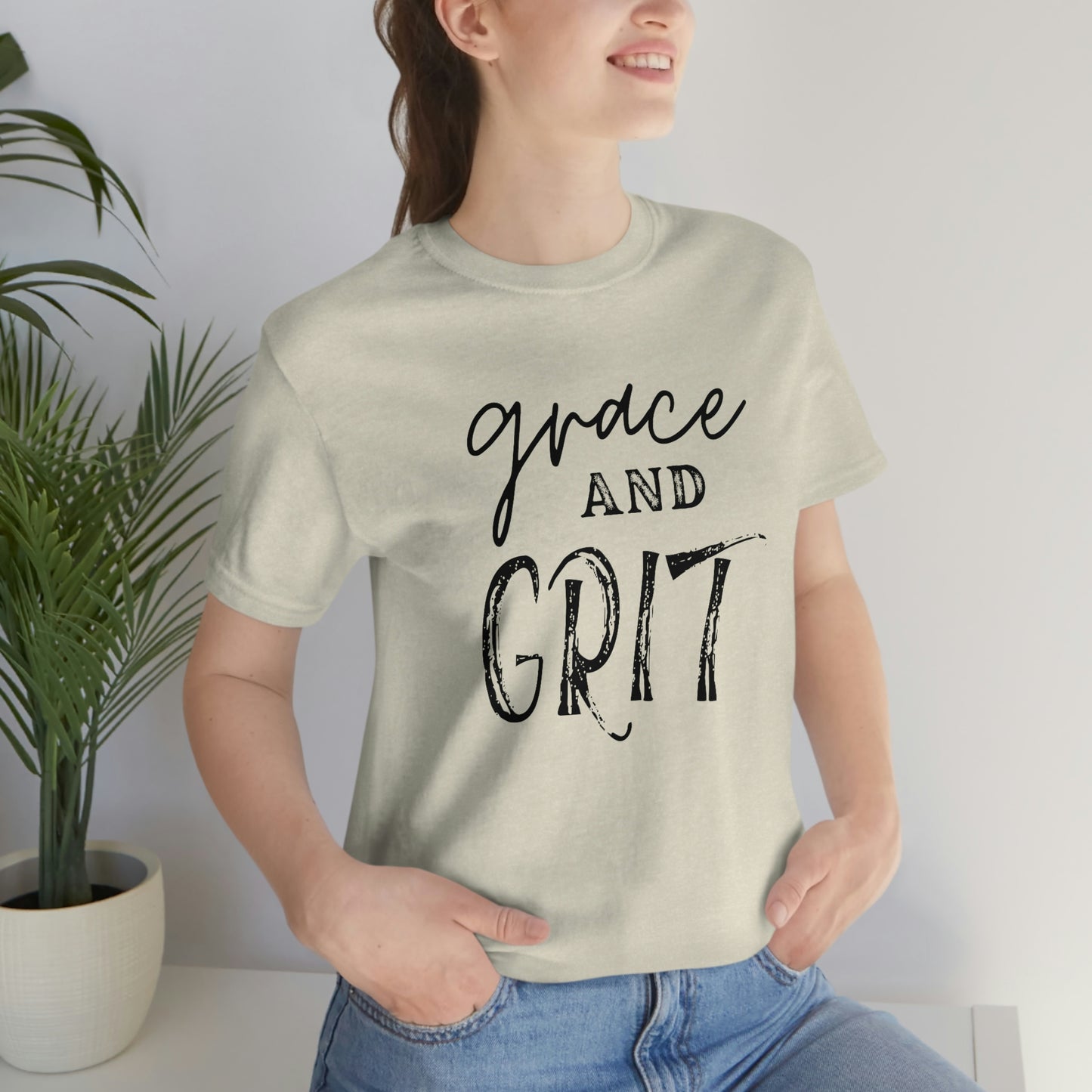 "Grace and Grit" Unisex Jersey Short Tee
