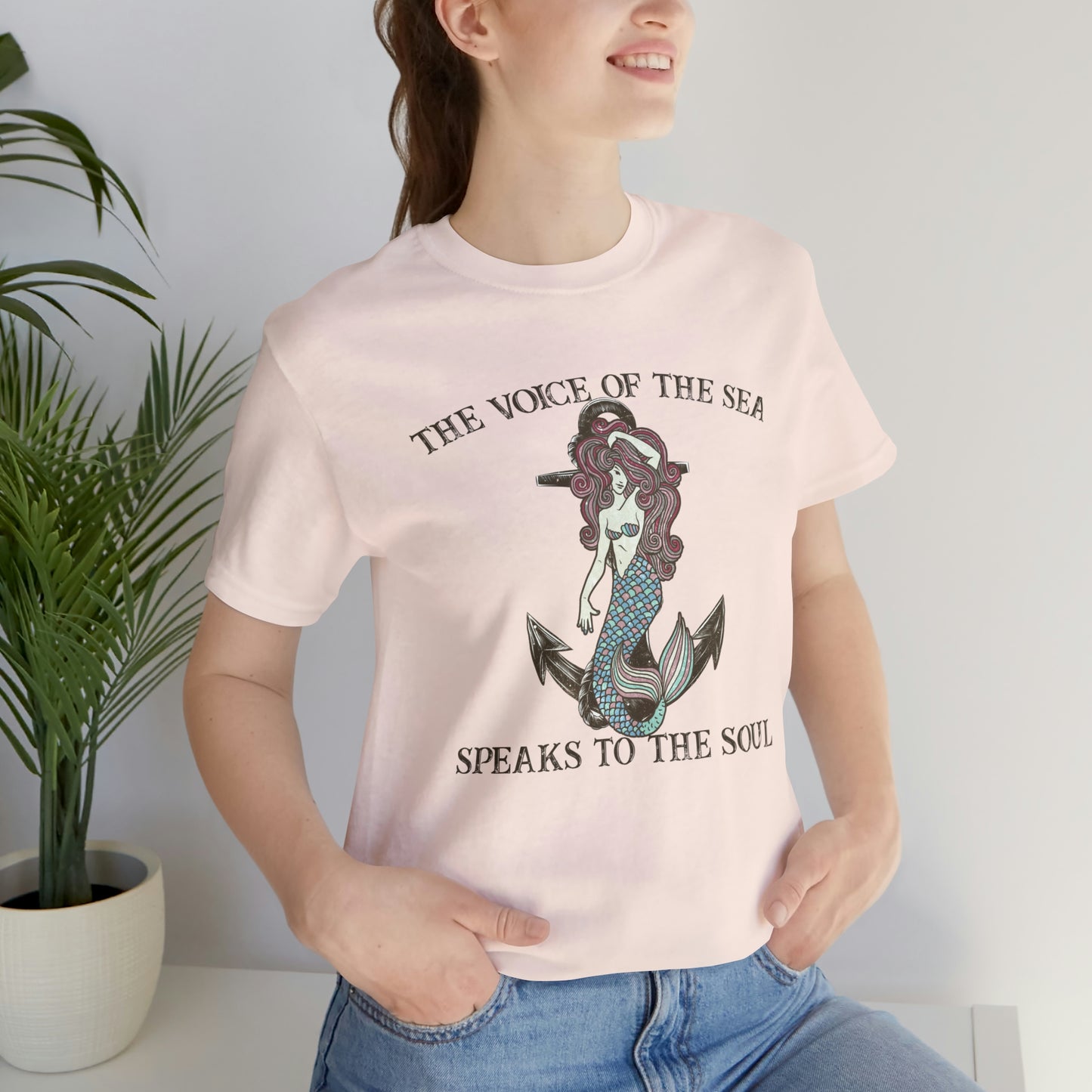 "The Voice of the Sea Speaks to the Soul" Bella Canvas Short Sleeve Tee