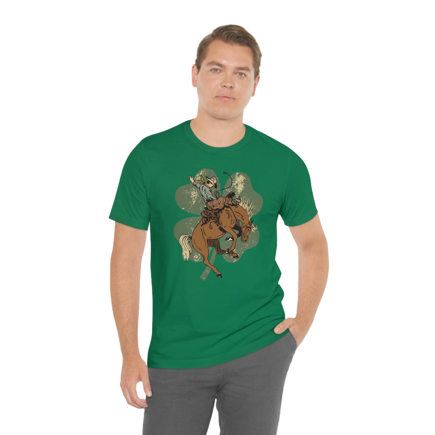 "Lucky Cowboy" Unisex Jersey Short Sleeve Tee (Bella Cavas 3001)