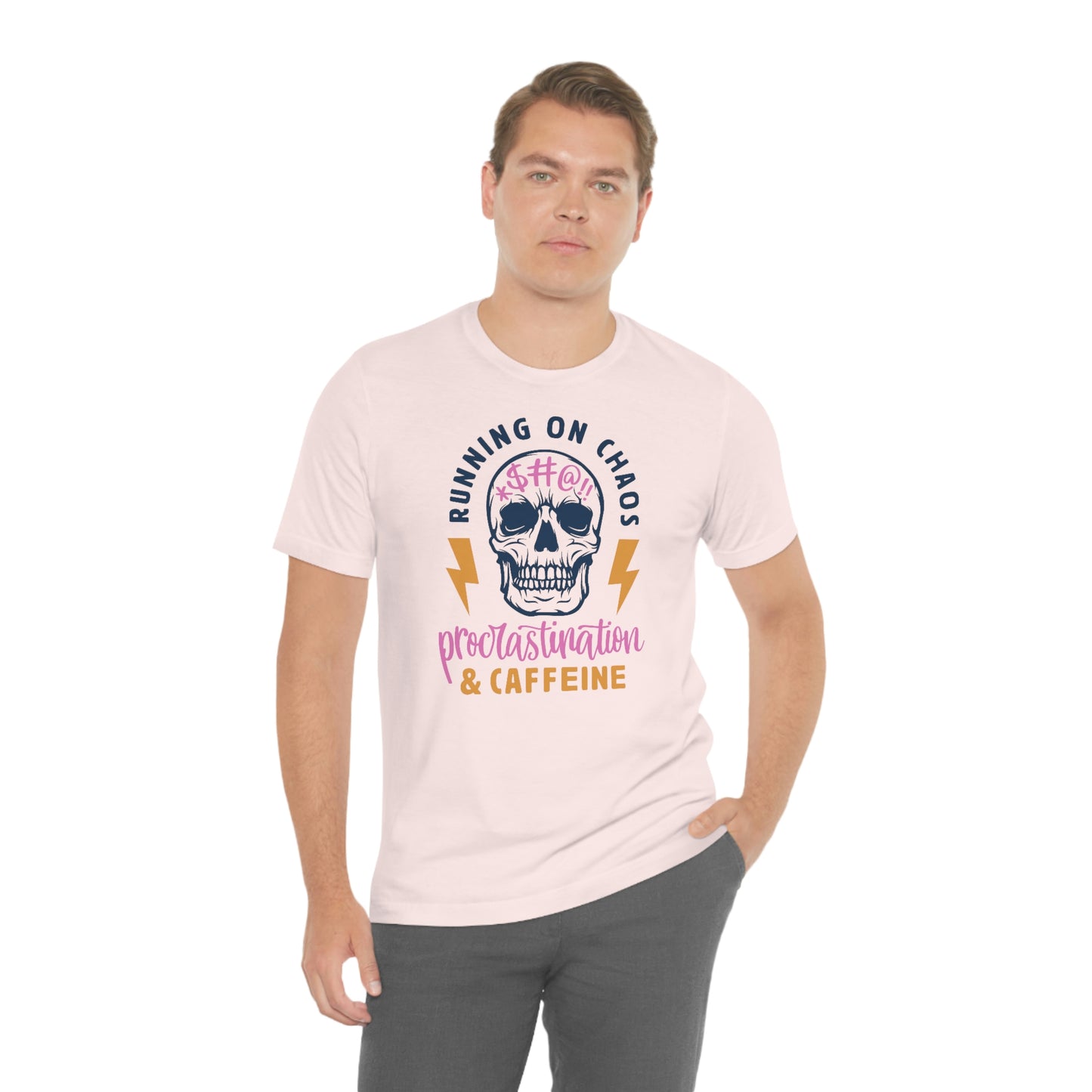 "Chaos and Caffeine" Unisex Jersey Short Sleeve Tee