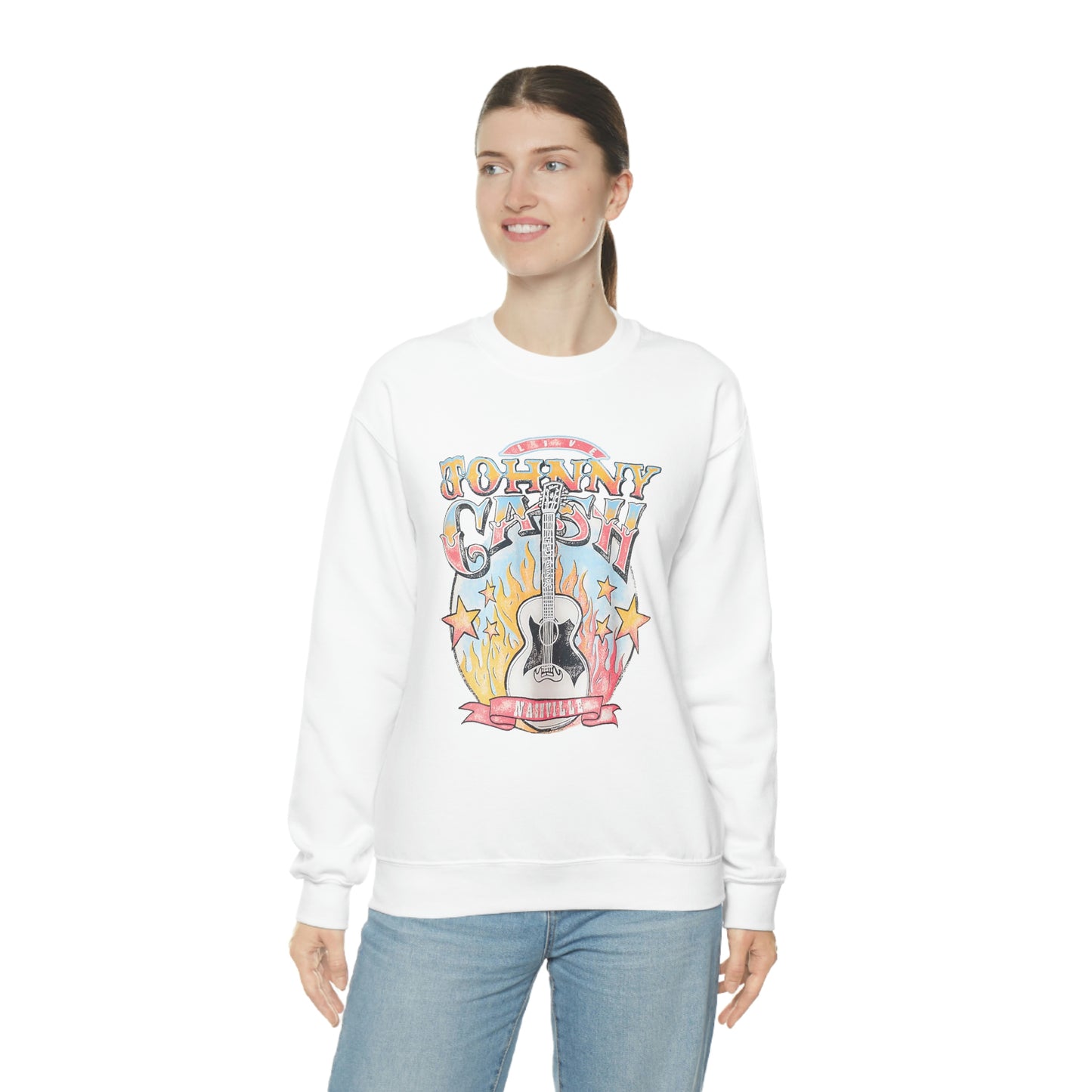 "Johnny Cash" Unisex Heavy Blend™ Crewneck Sweatshirt