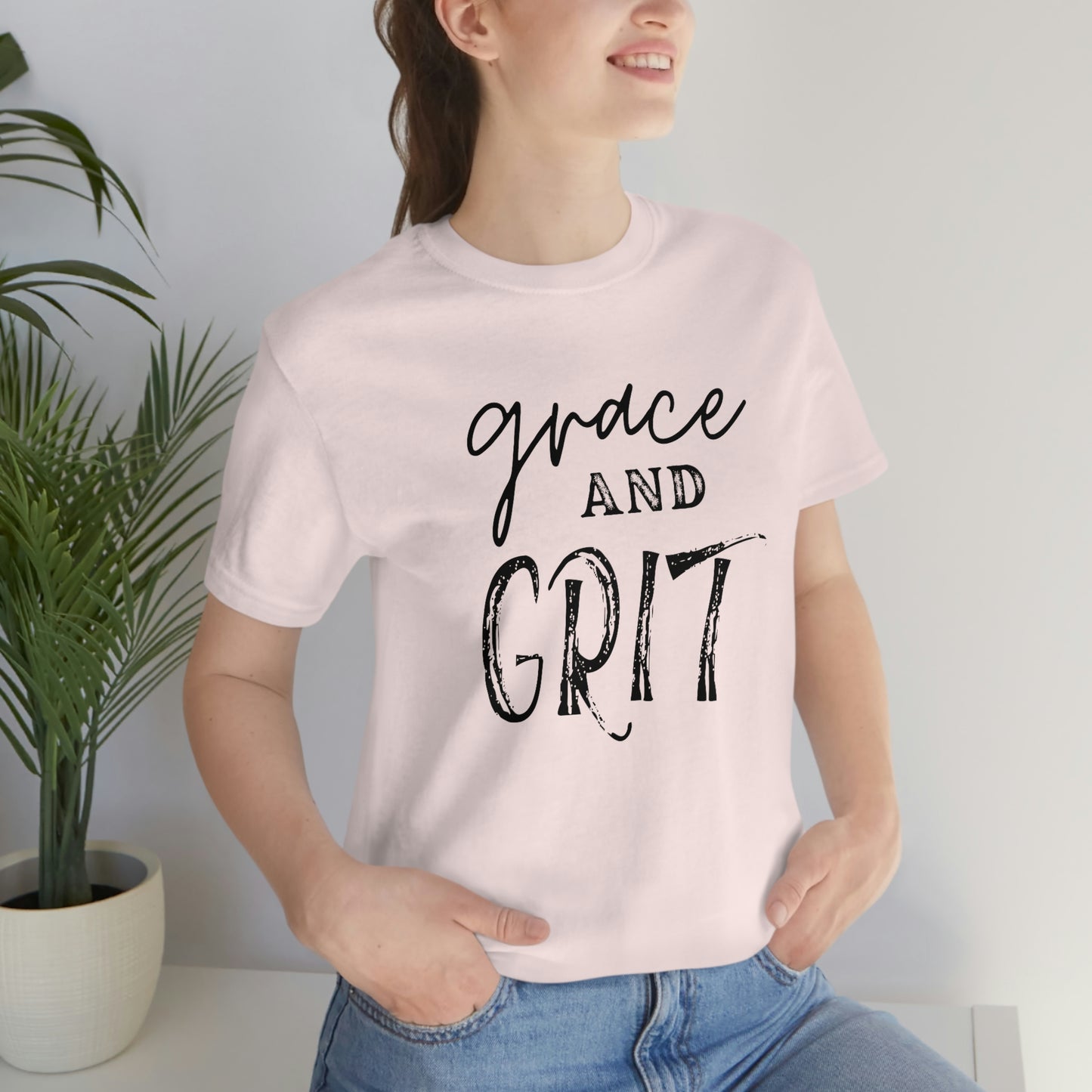 "Grace and Grit" Unisex Jersey Short Tee