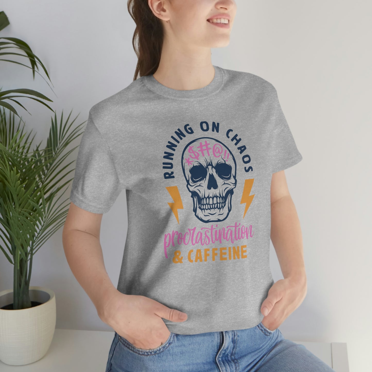 "Chaos and Caffeine" Unisex Jersey Short Sleeve Tee