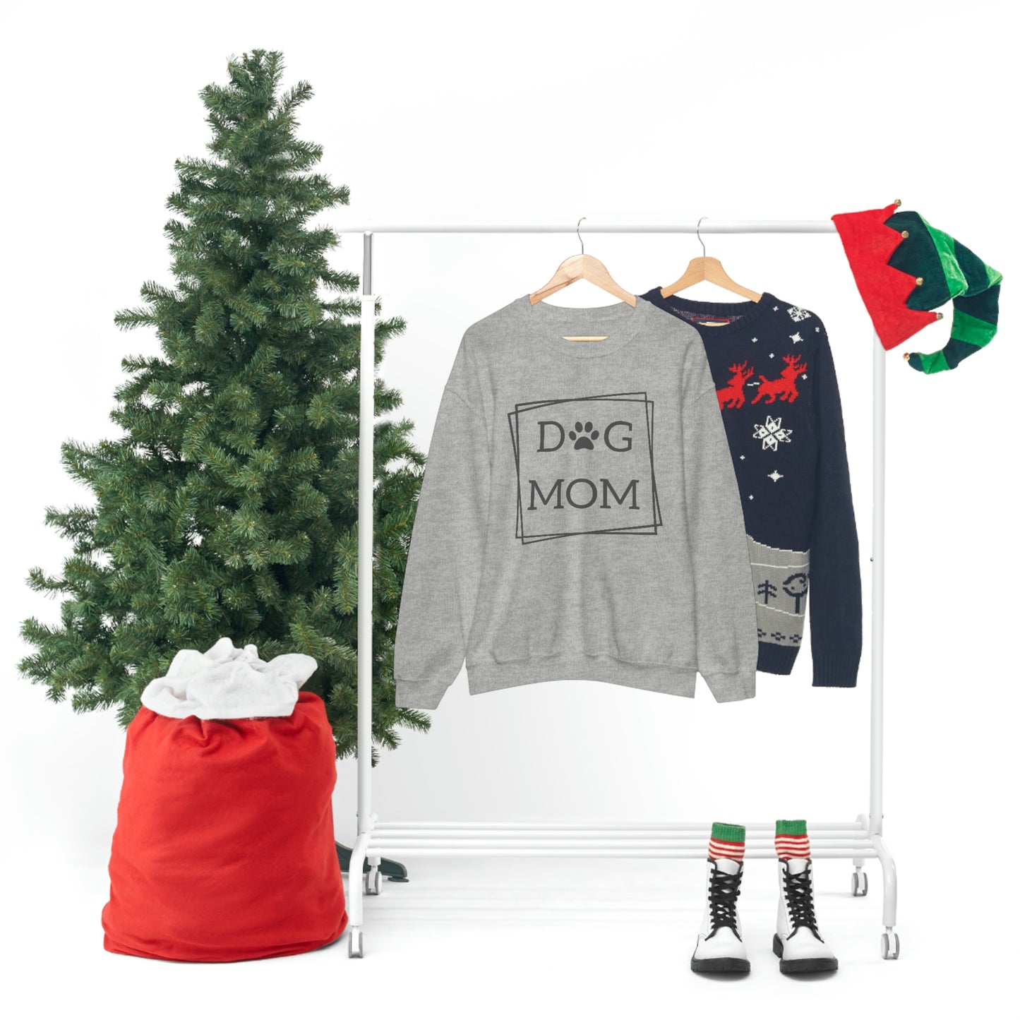 "Dog Mom" Unisex Heavy Blend™ Crewneck Sweatshirt