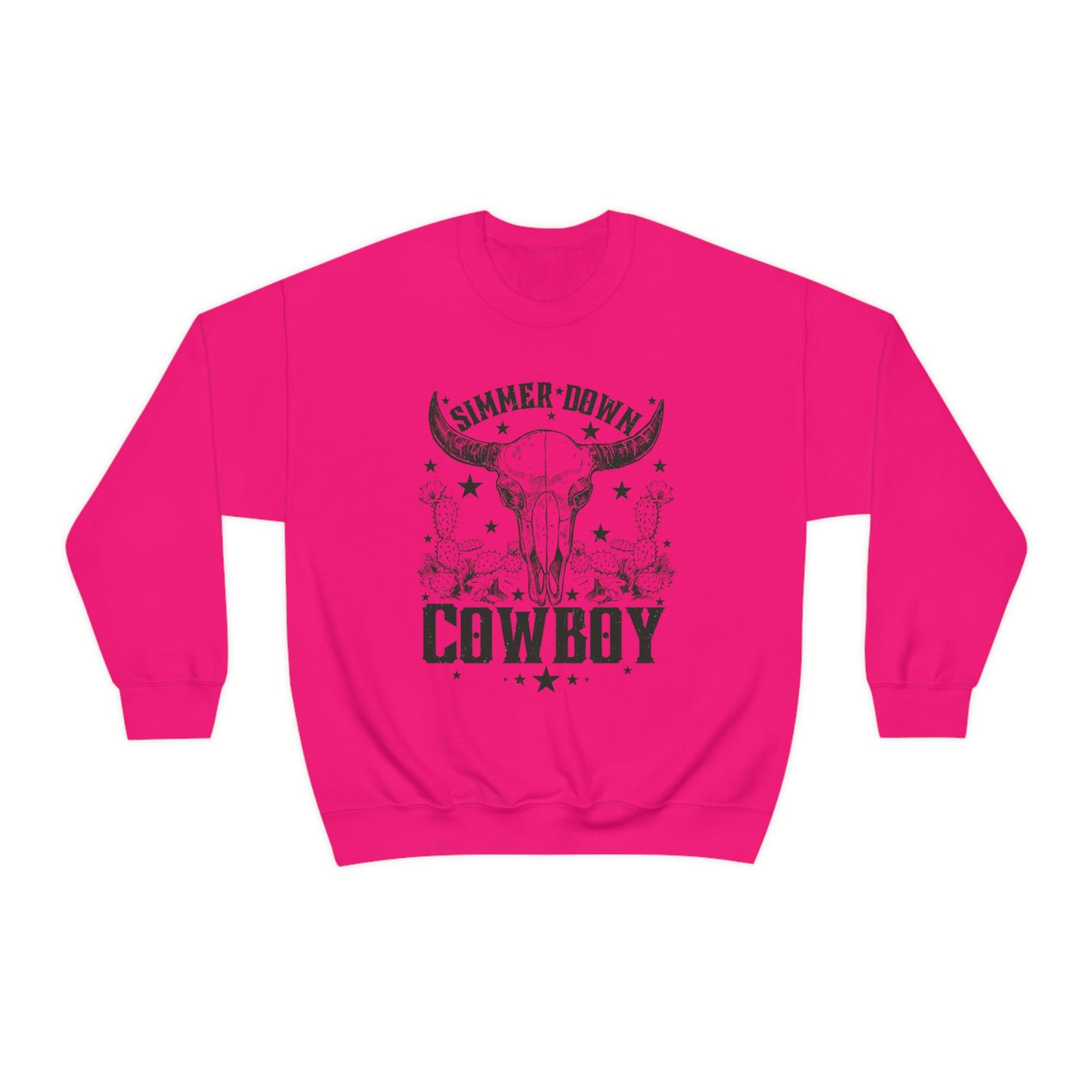"Simmer Down Cowboy" Unisex Heavy Blend™ Crewneck Sweatshirt