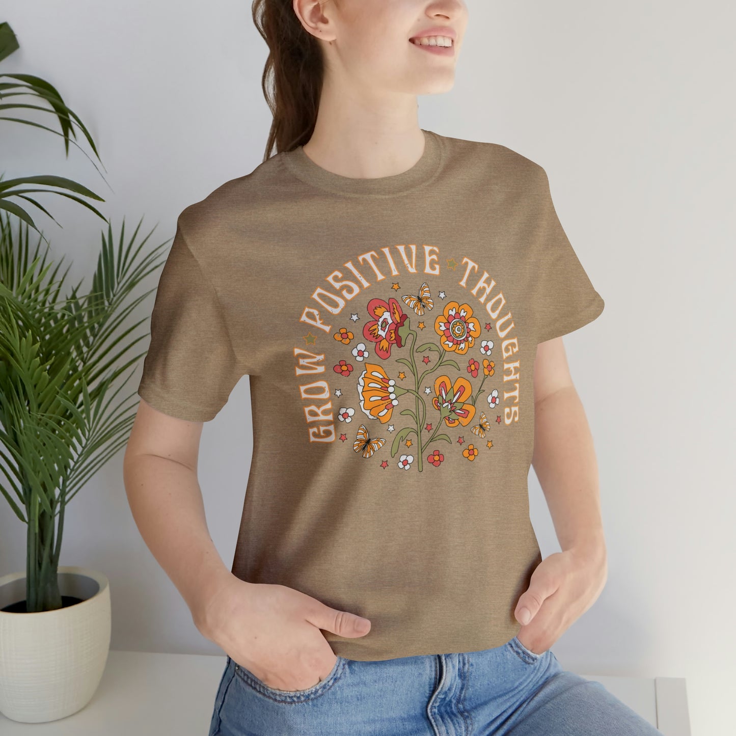 "Grow Positive Thoughts" Bella Canvas Short Sleeve Tee