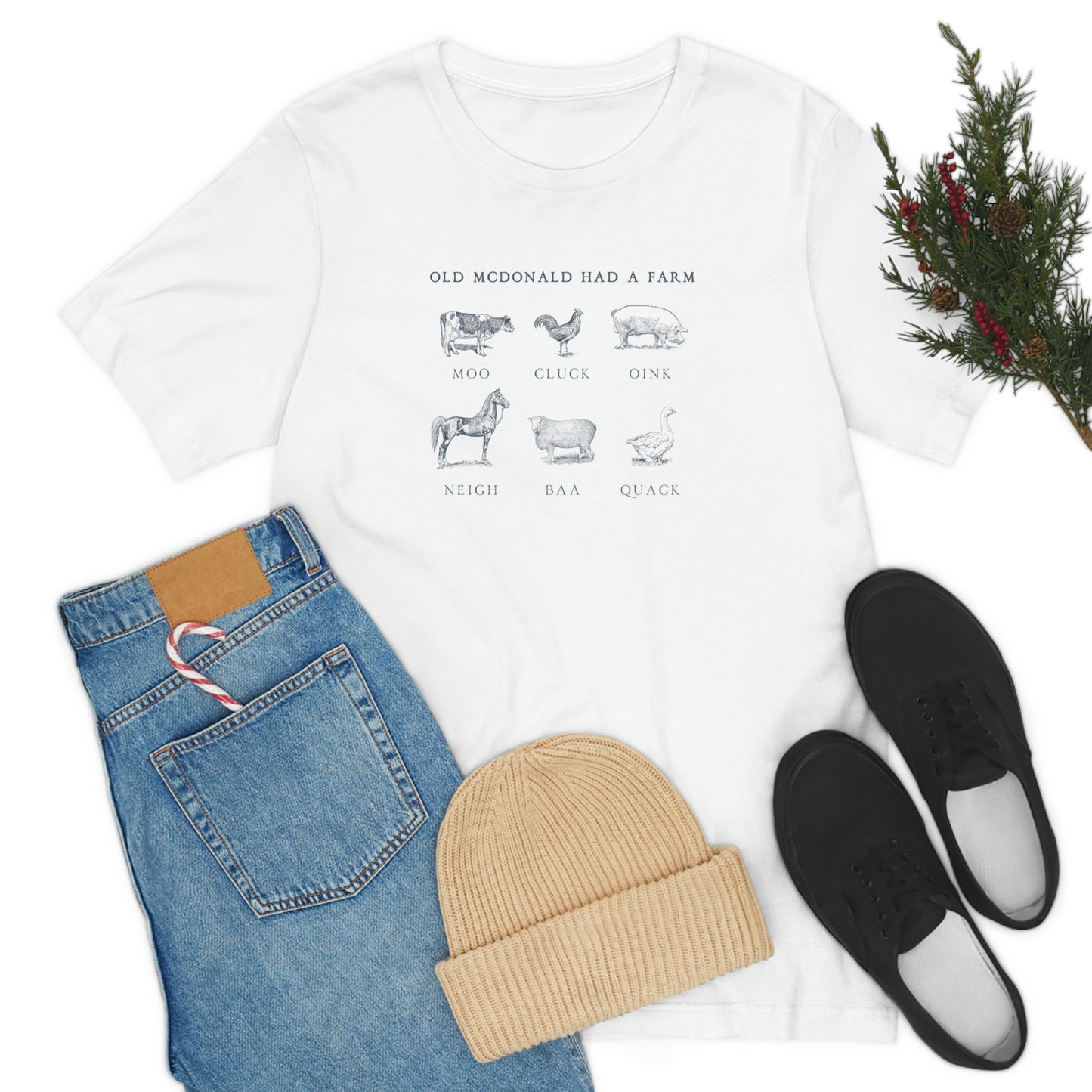 "Old McDonald Tee" Unisex Jersey Short Sleeve Tee (Bella Canvas 3001)