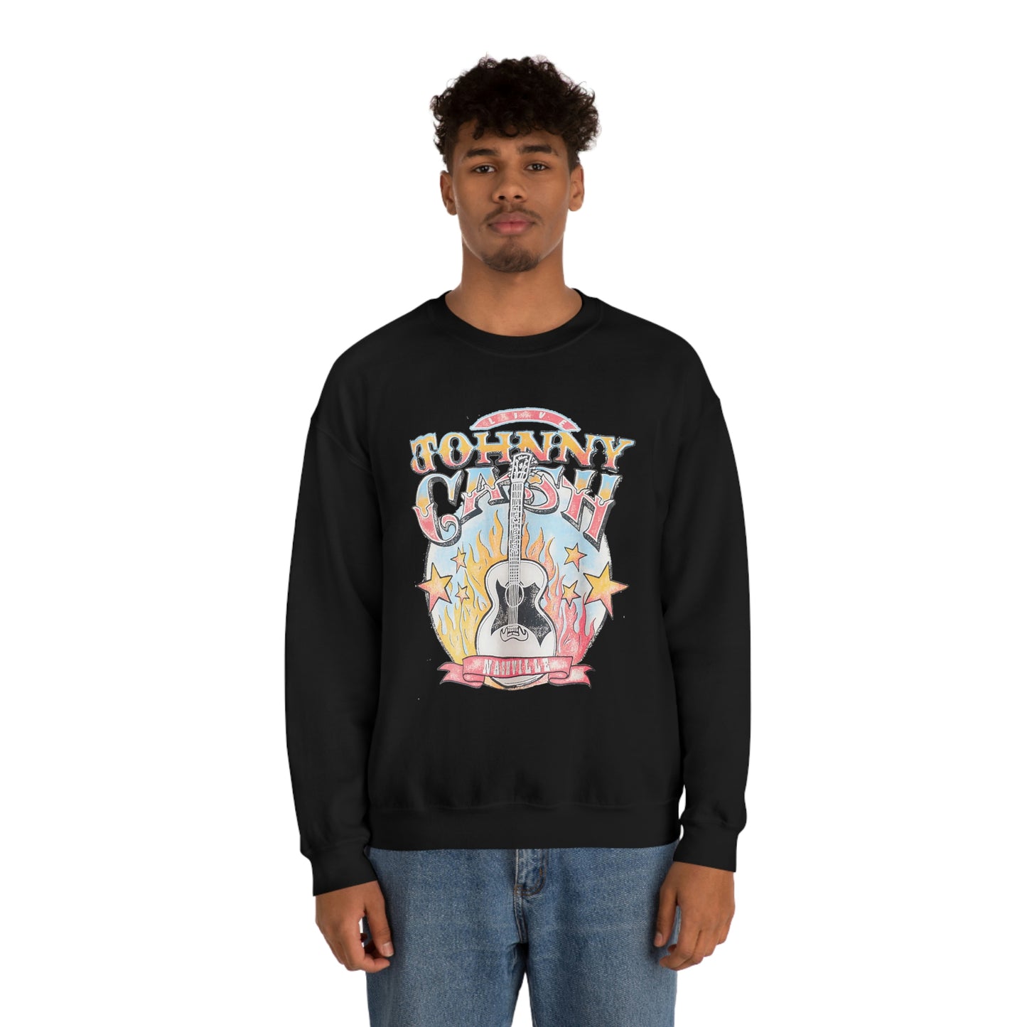 "Johnny Cash" Unisex Heavy Blend™ Crewneck Sweatshirt