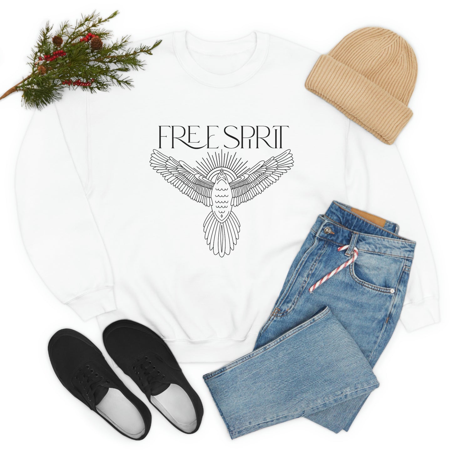"Free Spirit" Unisex Crewneck Sweatshirt