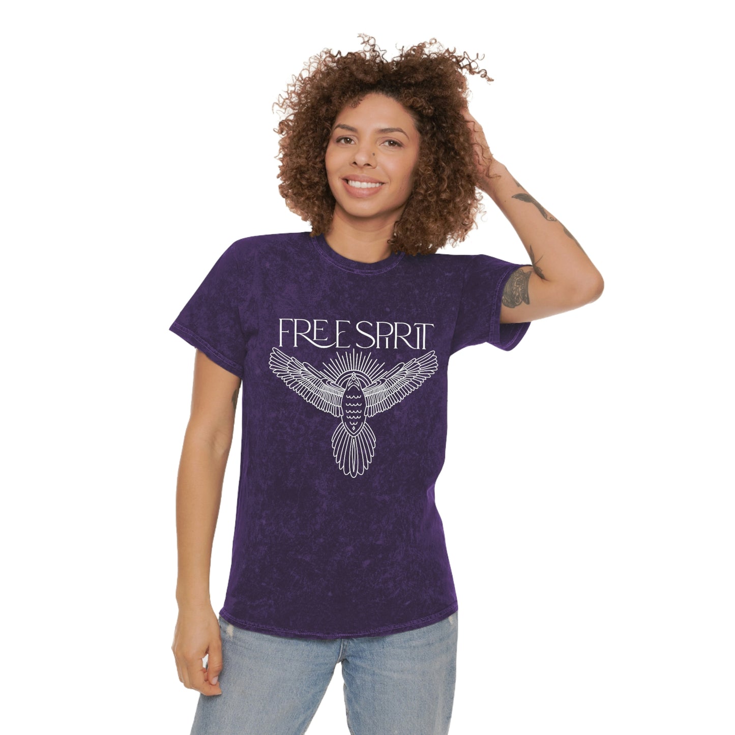 "Free Spirit" Unisex Mineral Wash T-Shirt