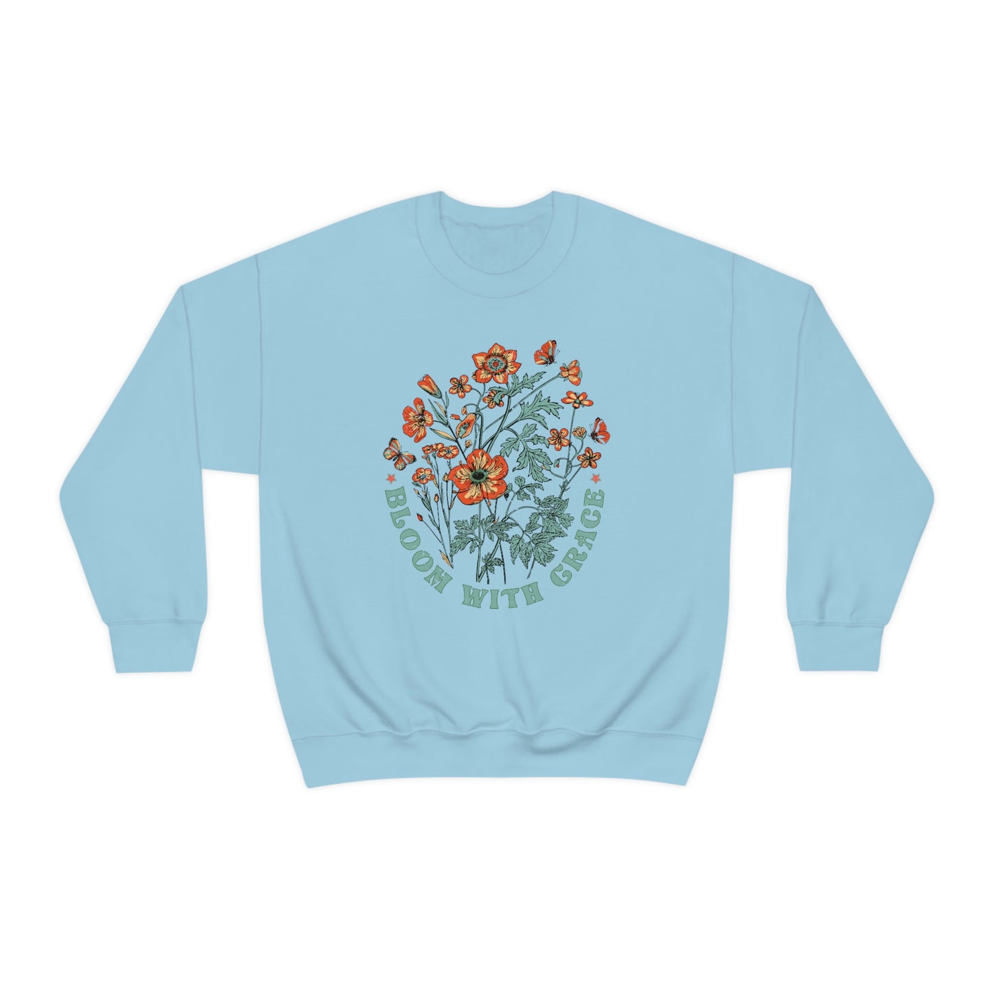 "Bloom With Grace" Unisex Crewneck Sweatshirt
