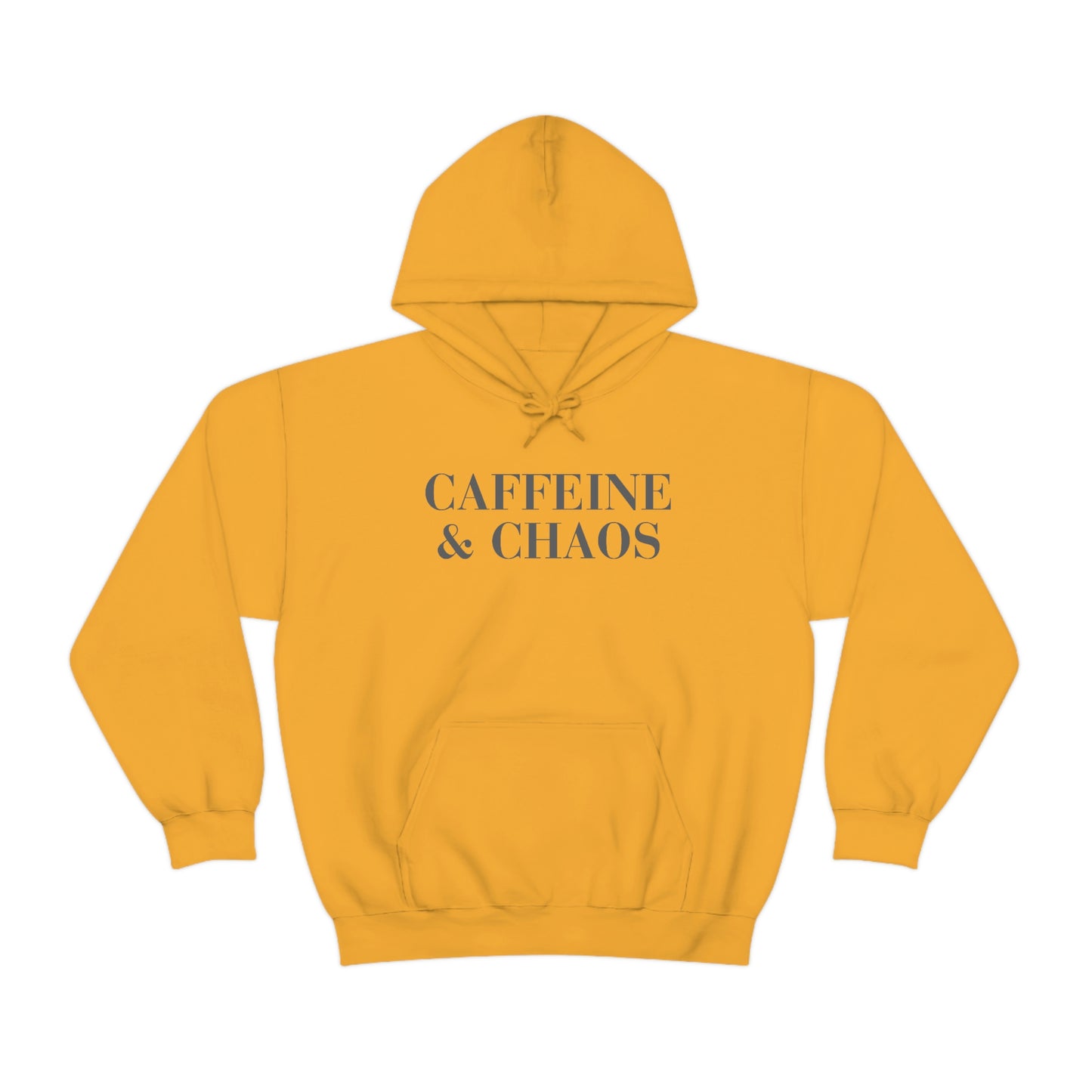 "Caffeine and Chaos" Unisex Heavy Blend™ Hooded Sweatshirt